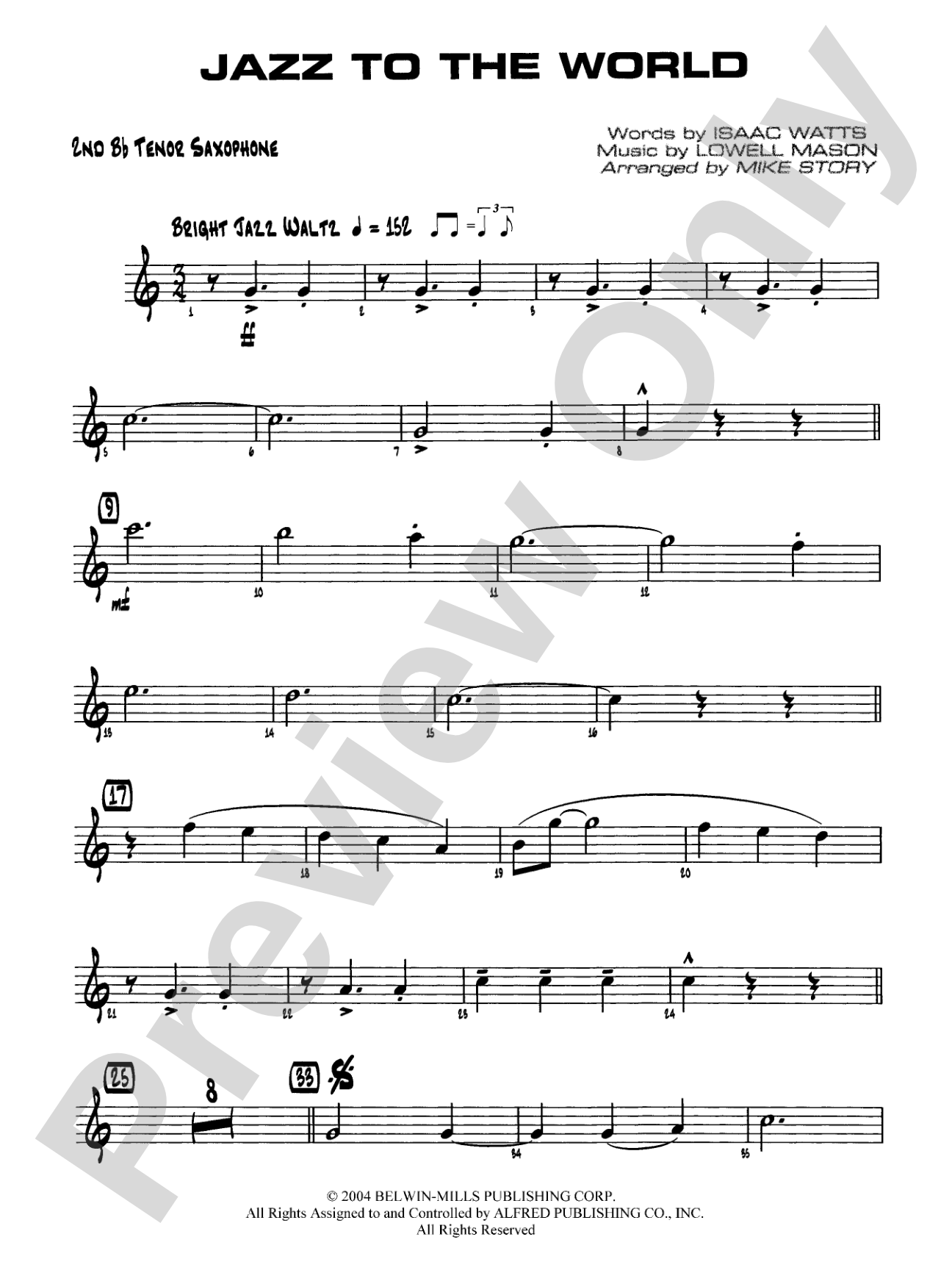 Jazz to the World: 2nd B-flat Tenor Saxophone
