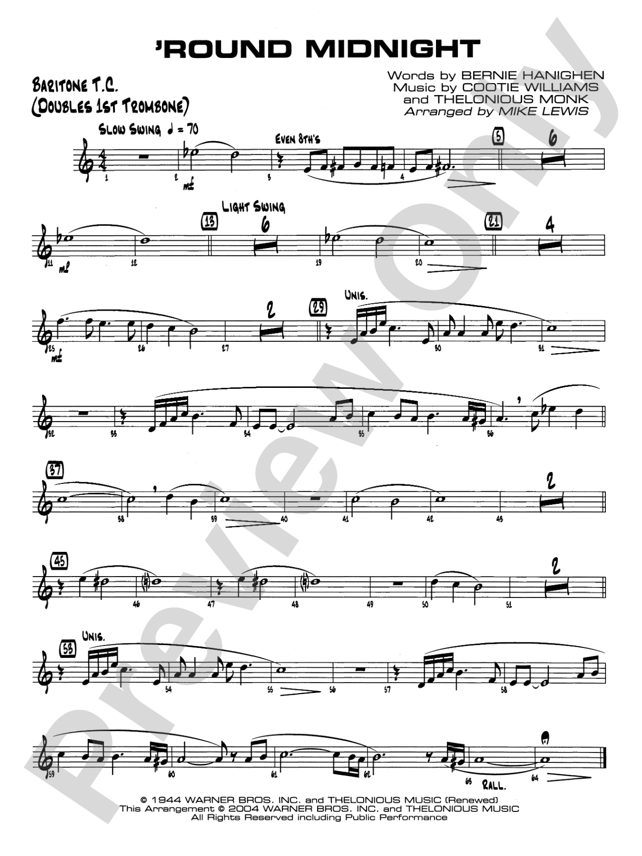 'Round Midnight: Baritone T.C.