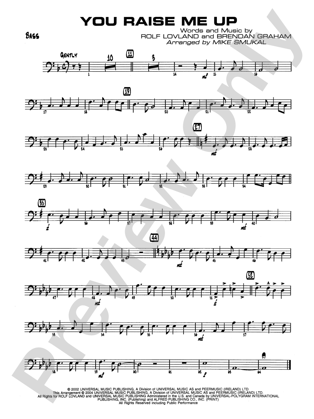 You Raise Me Up: String Bass