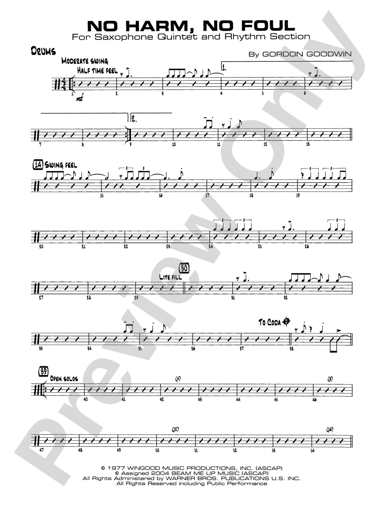 No Harm, No Foul: Drums
