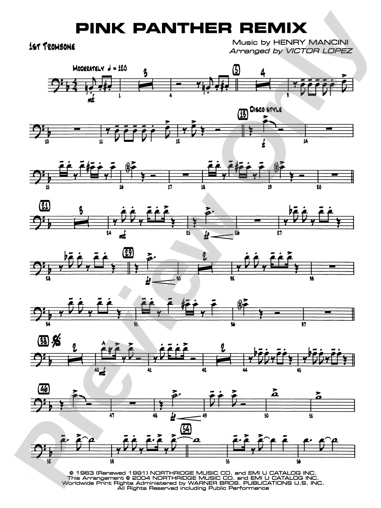 Pink Panther Remix: 1st Trombone