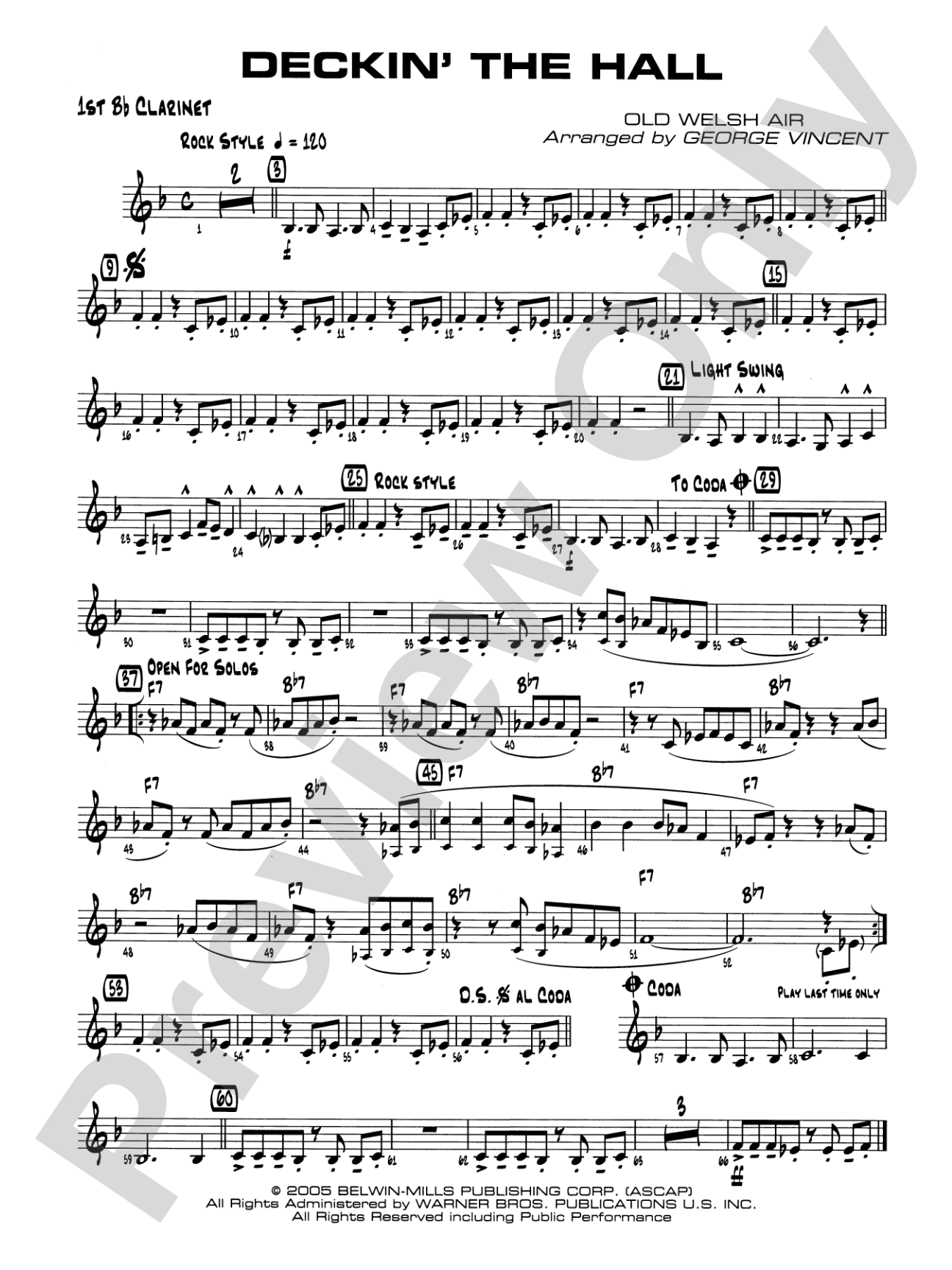 Deckin' the Hall: 1st B-flat Clarinet