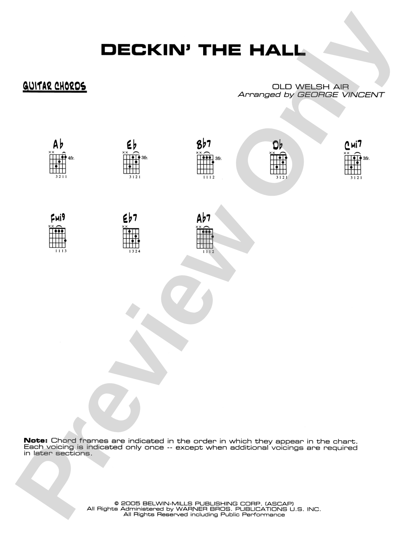Deckin' the Hall: Guitar Chords