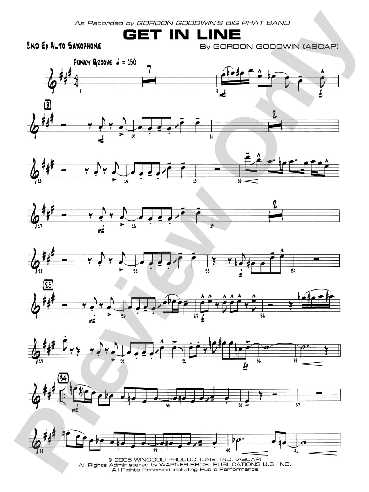 Get in Line: 2nd E-flat Alto Saxophone