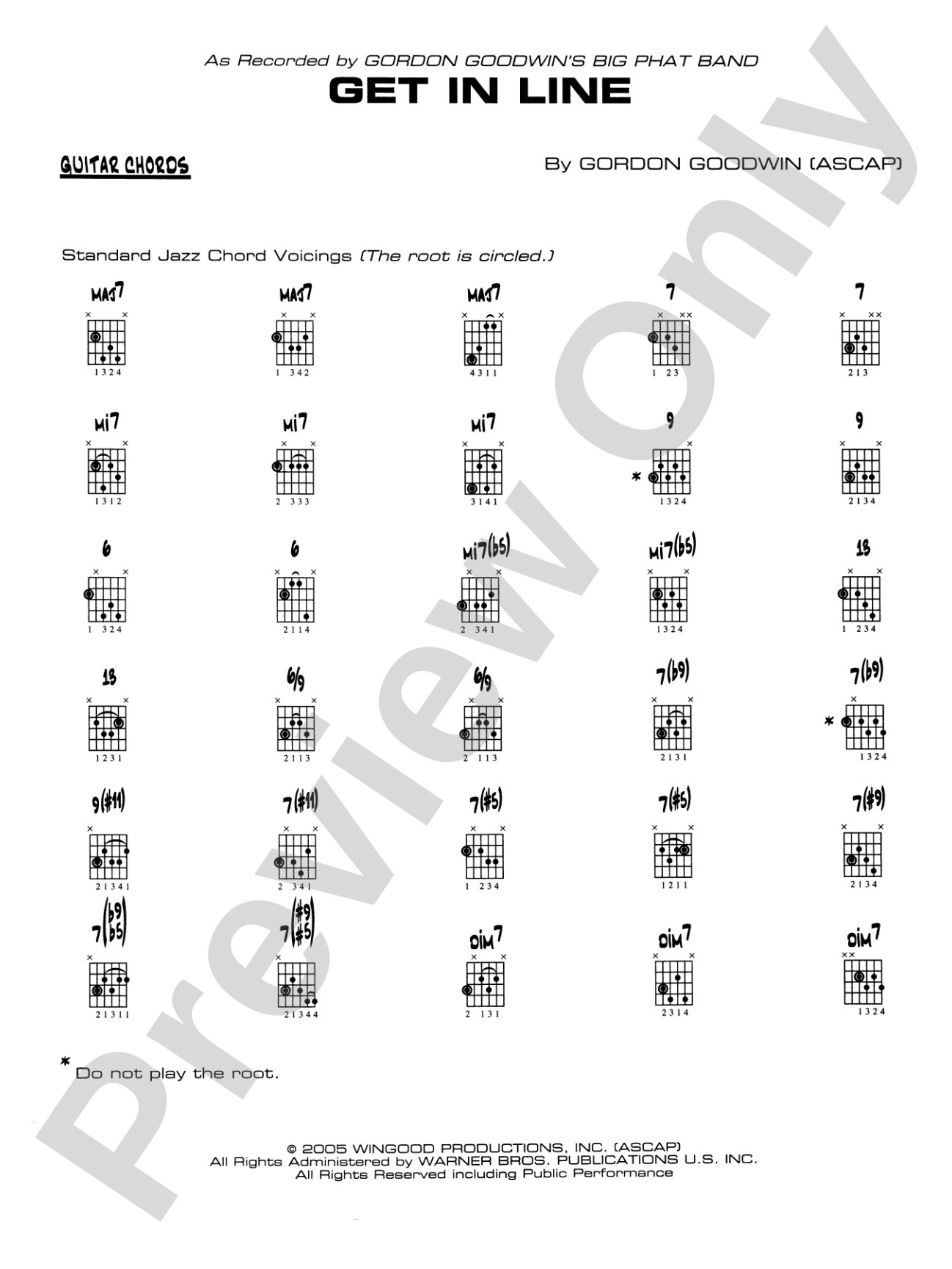 Get in Line: Guitar Chords