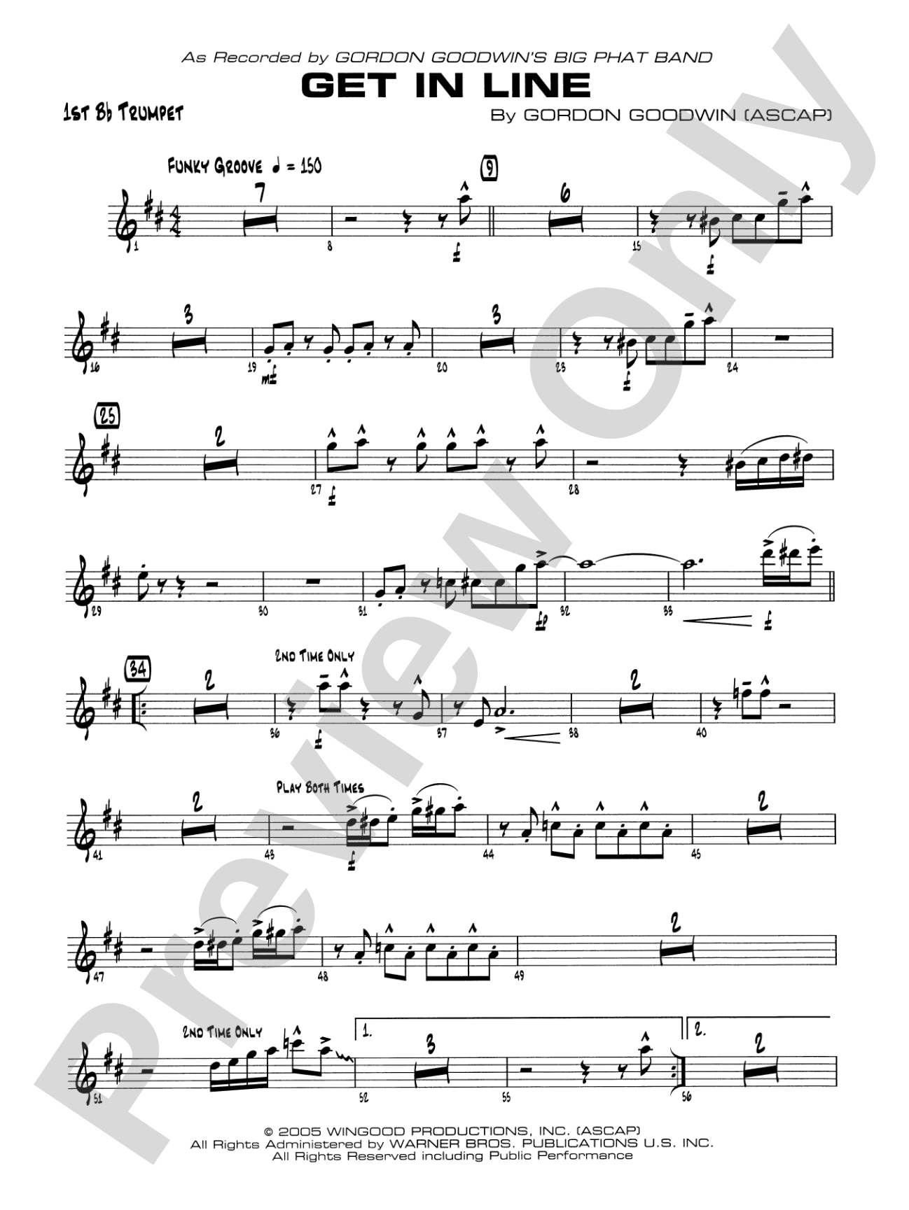 Get in Line: 1st B-flat Trumpet