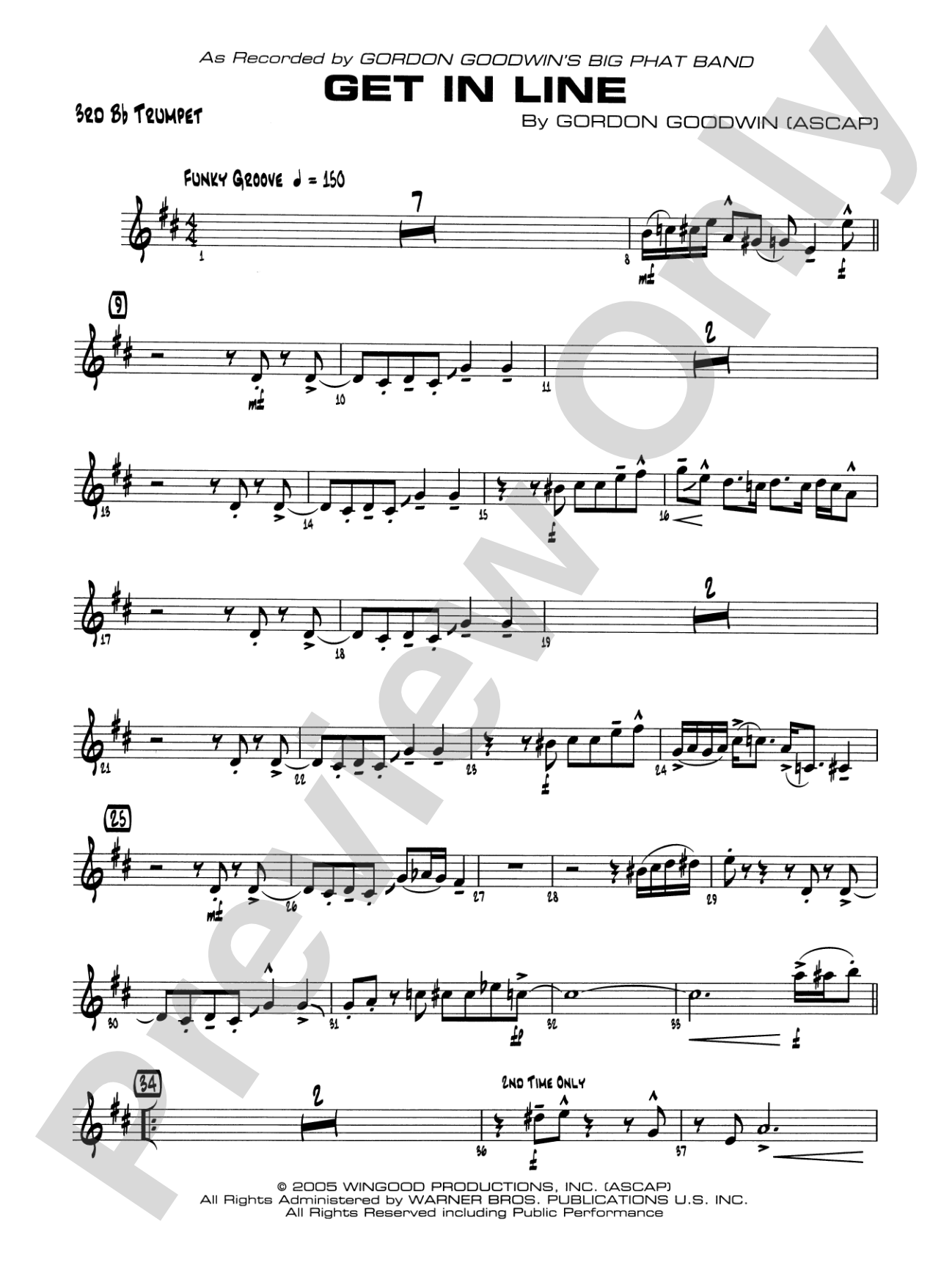 Get in Line: 3rd B-flat Trumpet