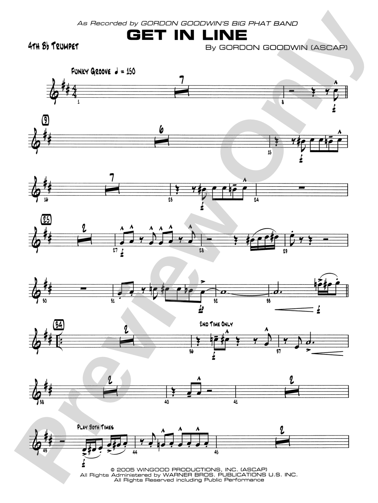 Get in Line: 4th B-flat Trumpet