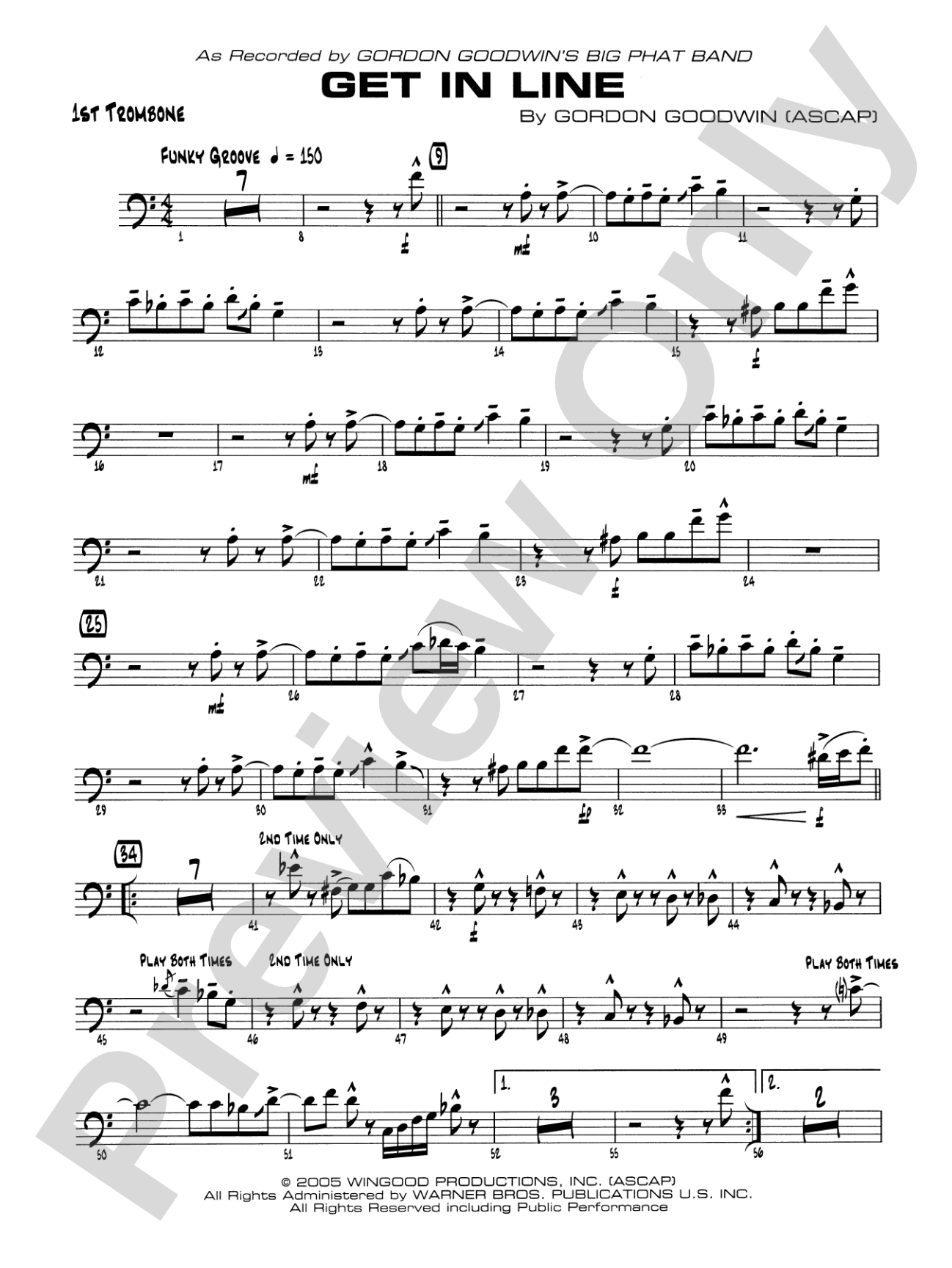 Get in Line: 1st Trombone