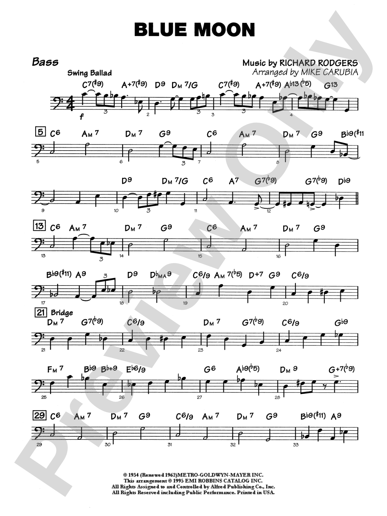 Blue Moon: String Bass