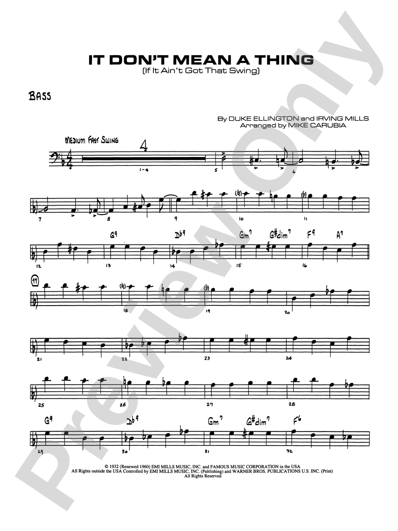 It Don't Mean a Thing (If It Ain't Got That Swing): String Bass