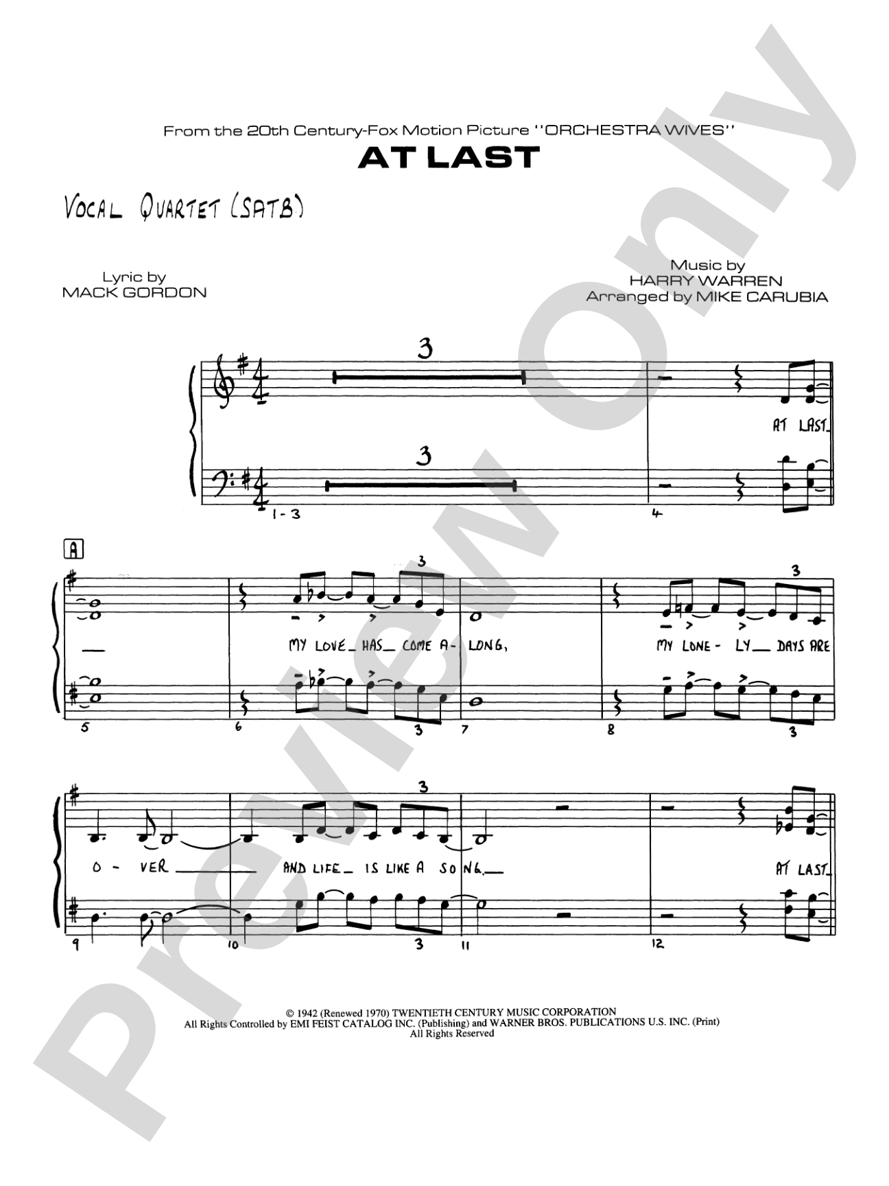 At Last: SATB Vocals