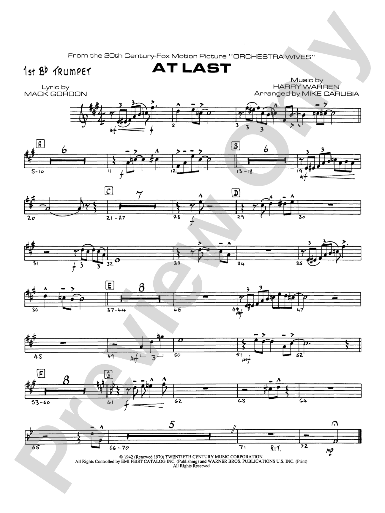 At Last: 1st B-flat Trumpet