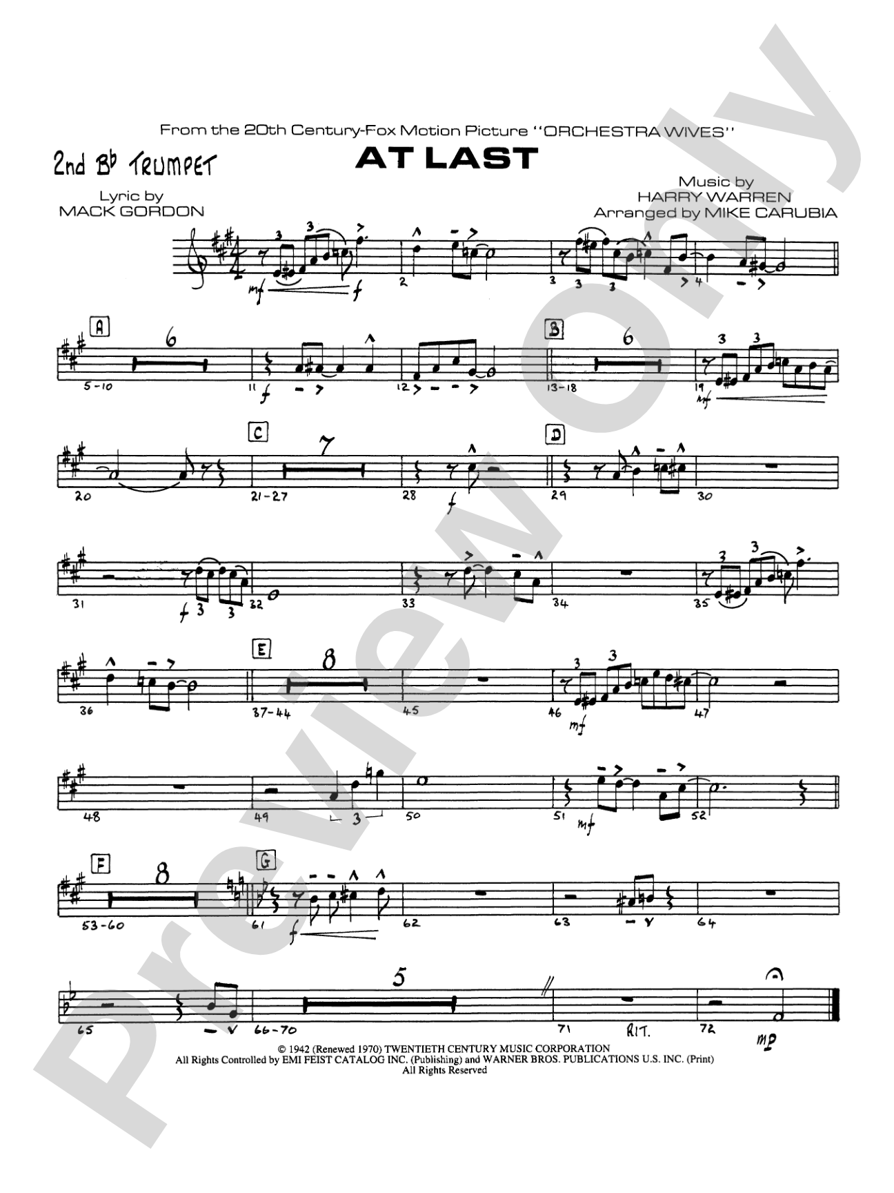 At Last: 2nd B-flat Trumpet