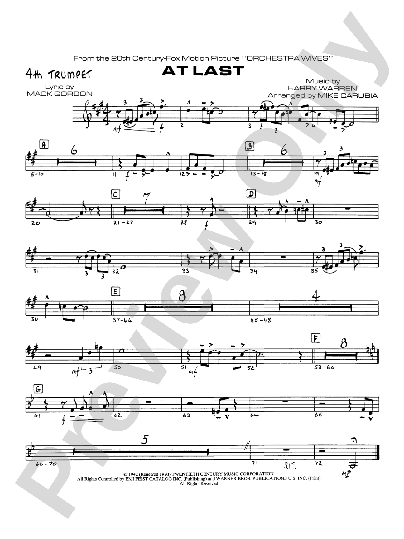 At Last: 4th B-flat Trumpet