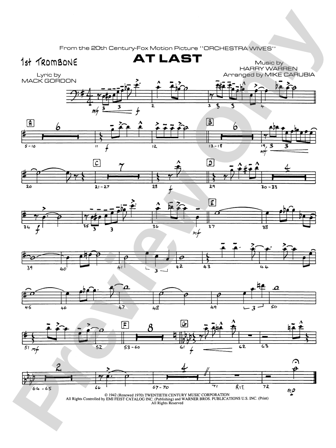At Last: 1st Trombone