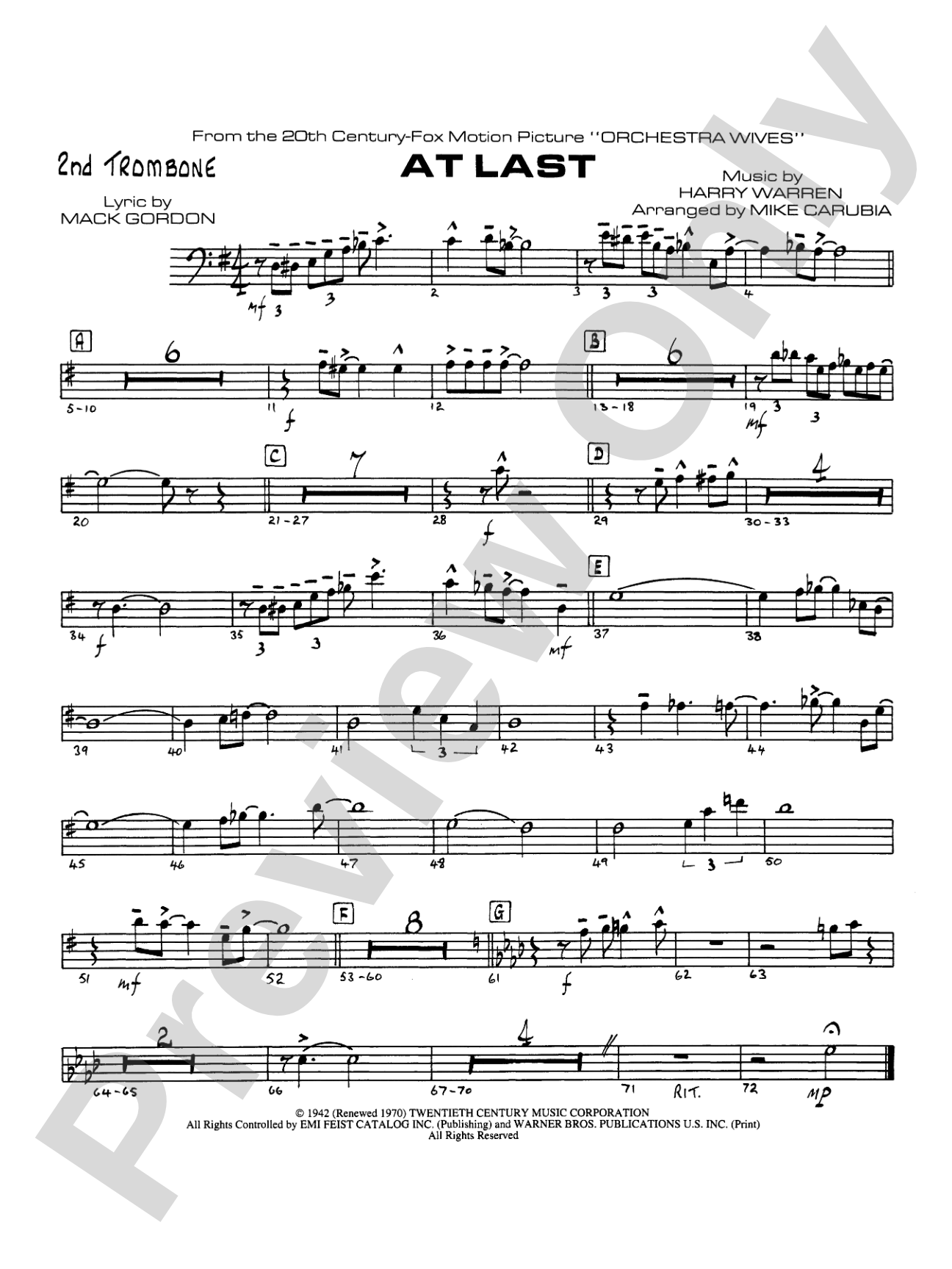 At Last: 2nd Trombone