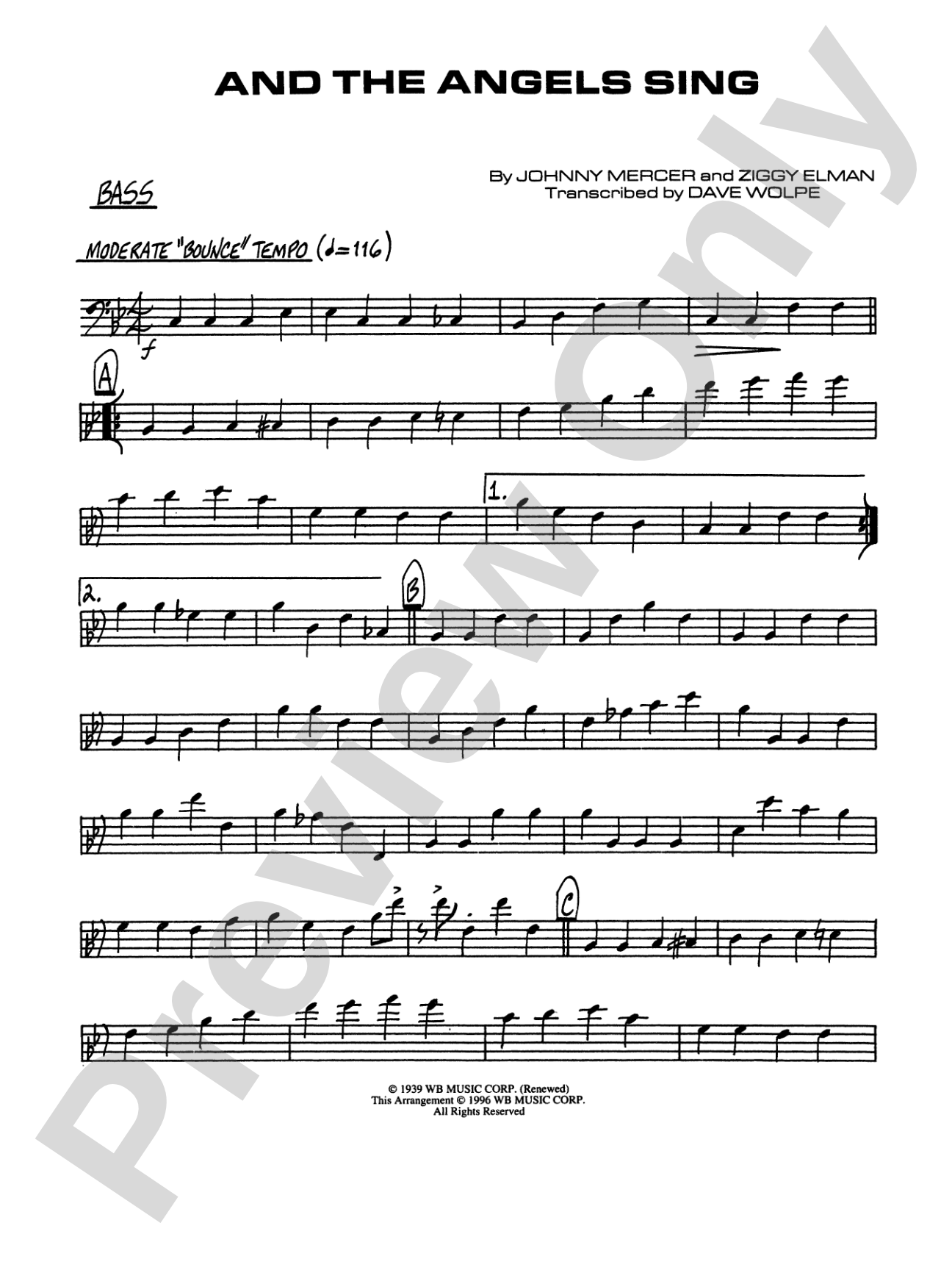 And the Angels Sing: String Bass