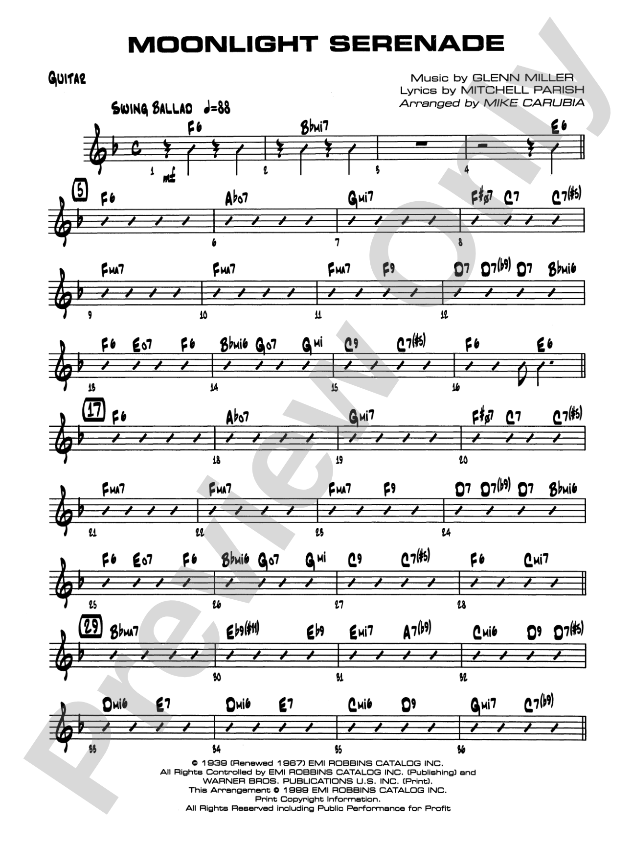 Moonlight Serenade: Guitar