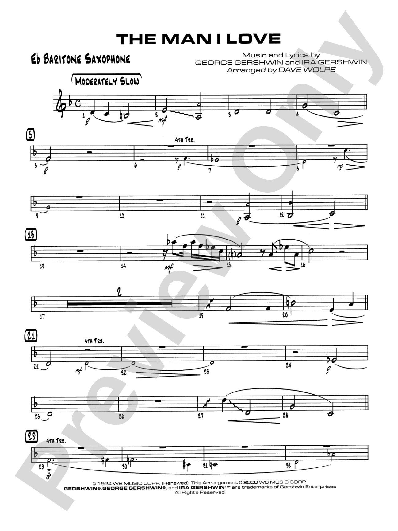 The Man I Love: E-flat Baritone Saxophone