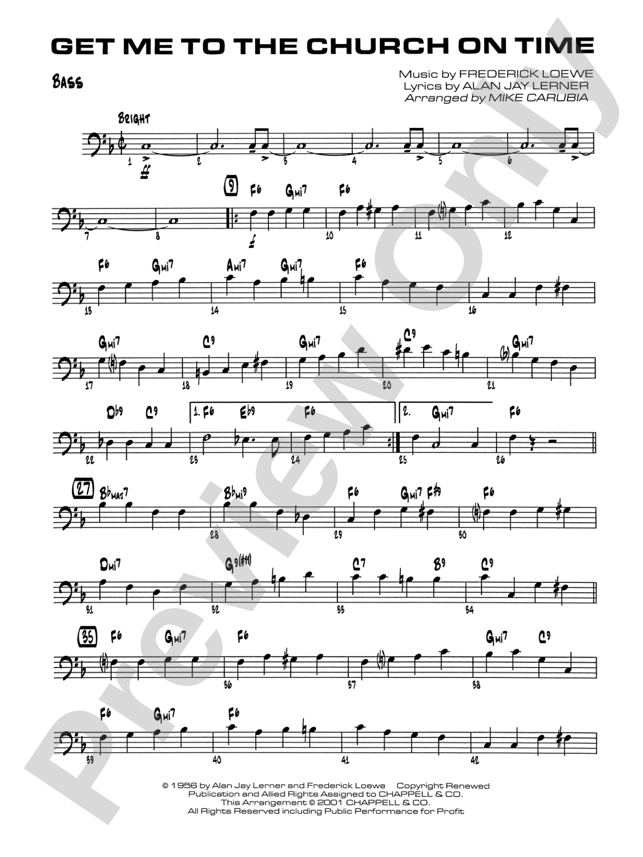 Get Me to the Church on Time: String Bass