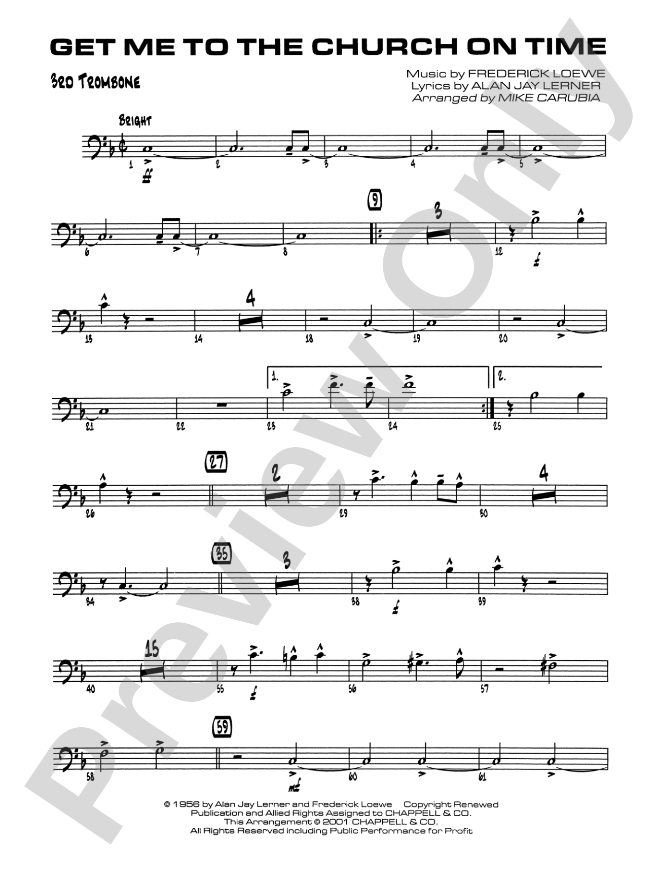 Get Me to the Church on Time: 3rd Trombone