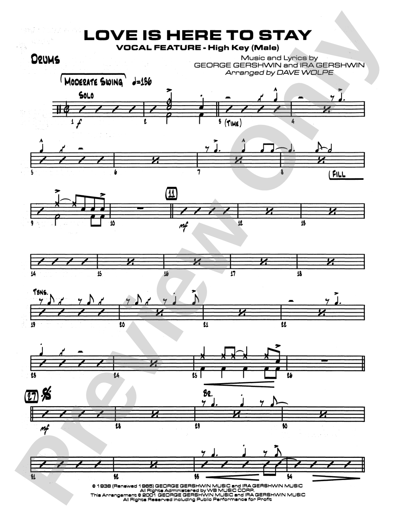 Love Is Here to Stay: Drums