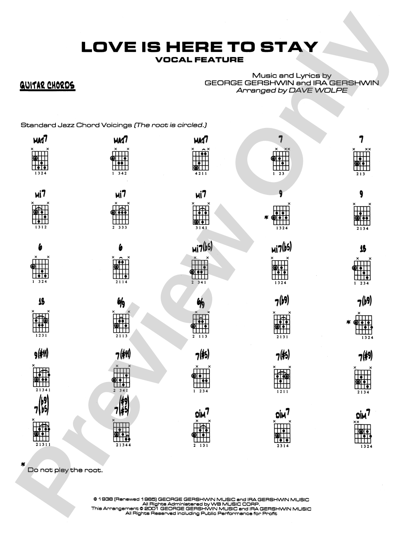 Love Is Here to Stay: Guitar Chords