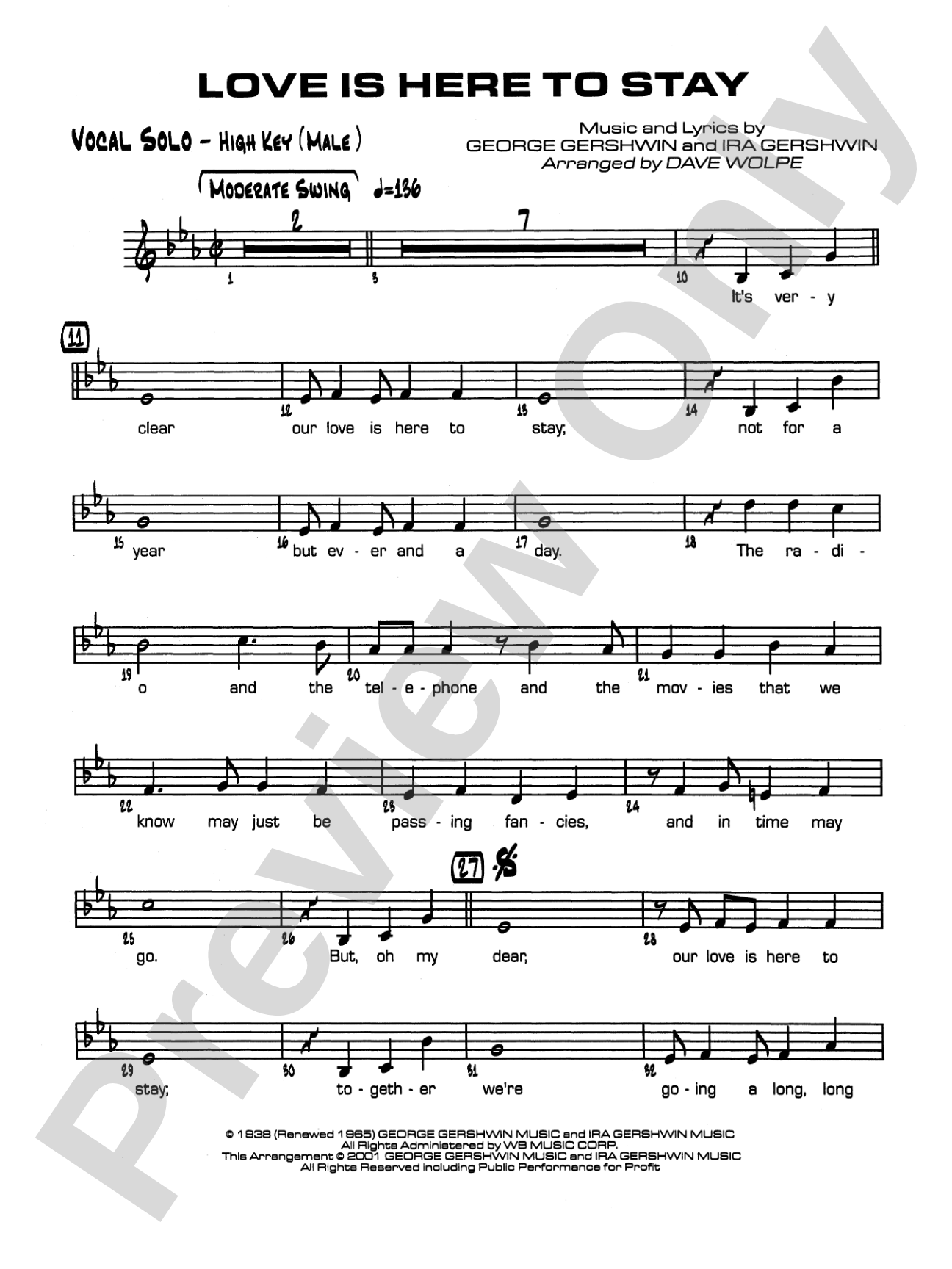 Love Is Here to Stay: Vocal Solo