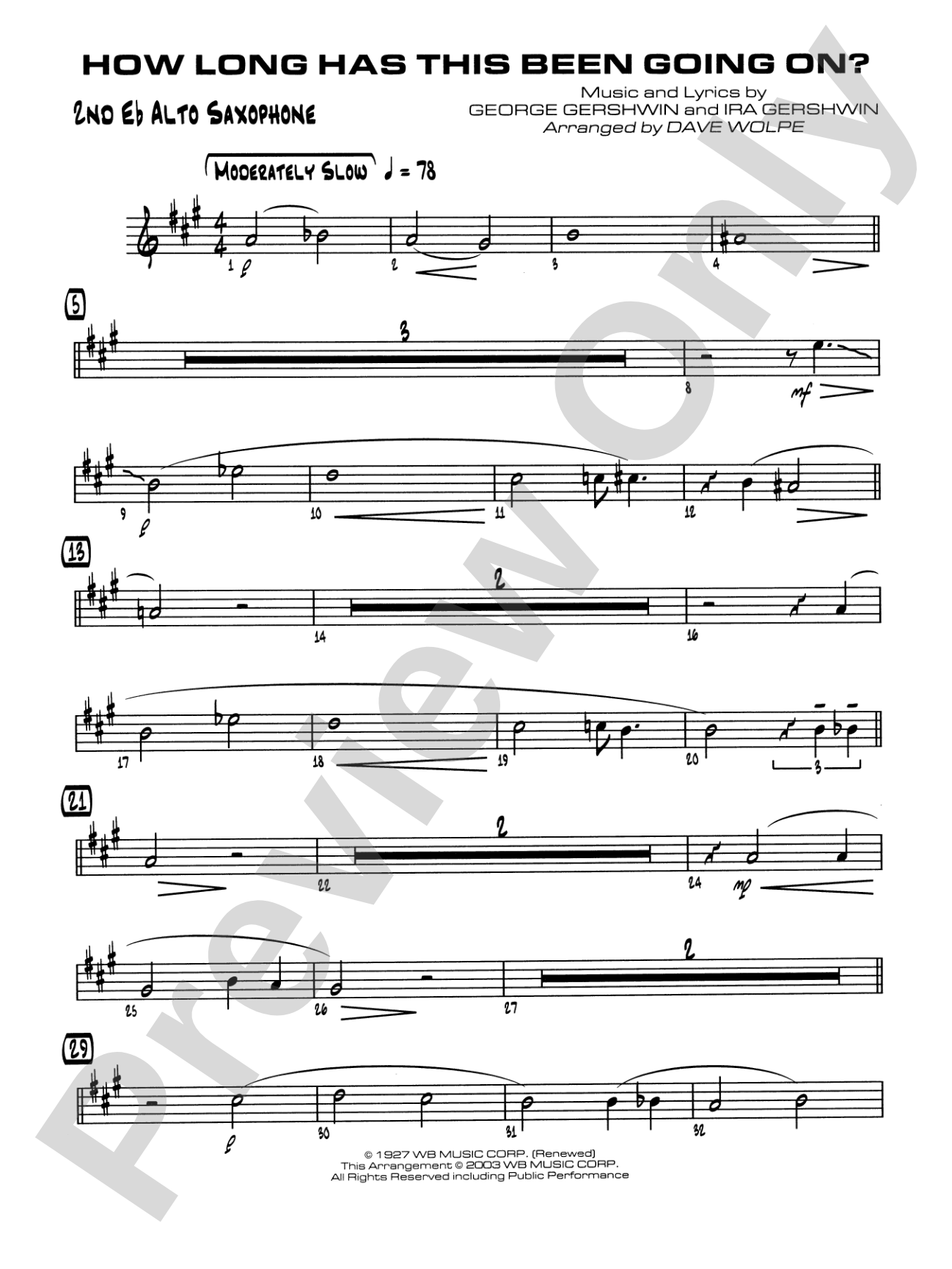 How Long Has This Been Going On: 2nd E-flat Alto Saxophone