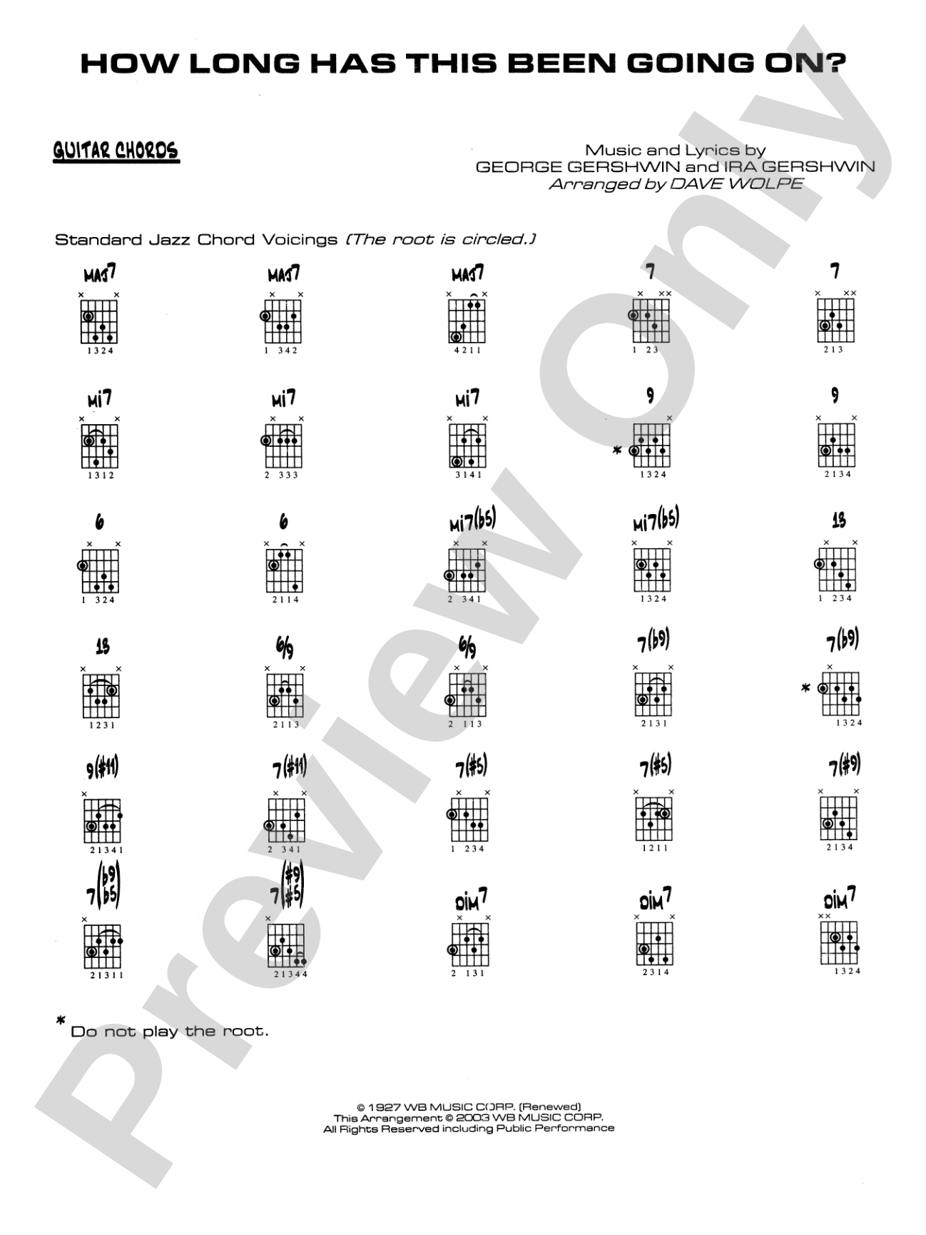 How Long Has This Been Going On: Guitar Chords
