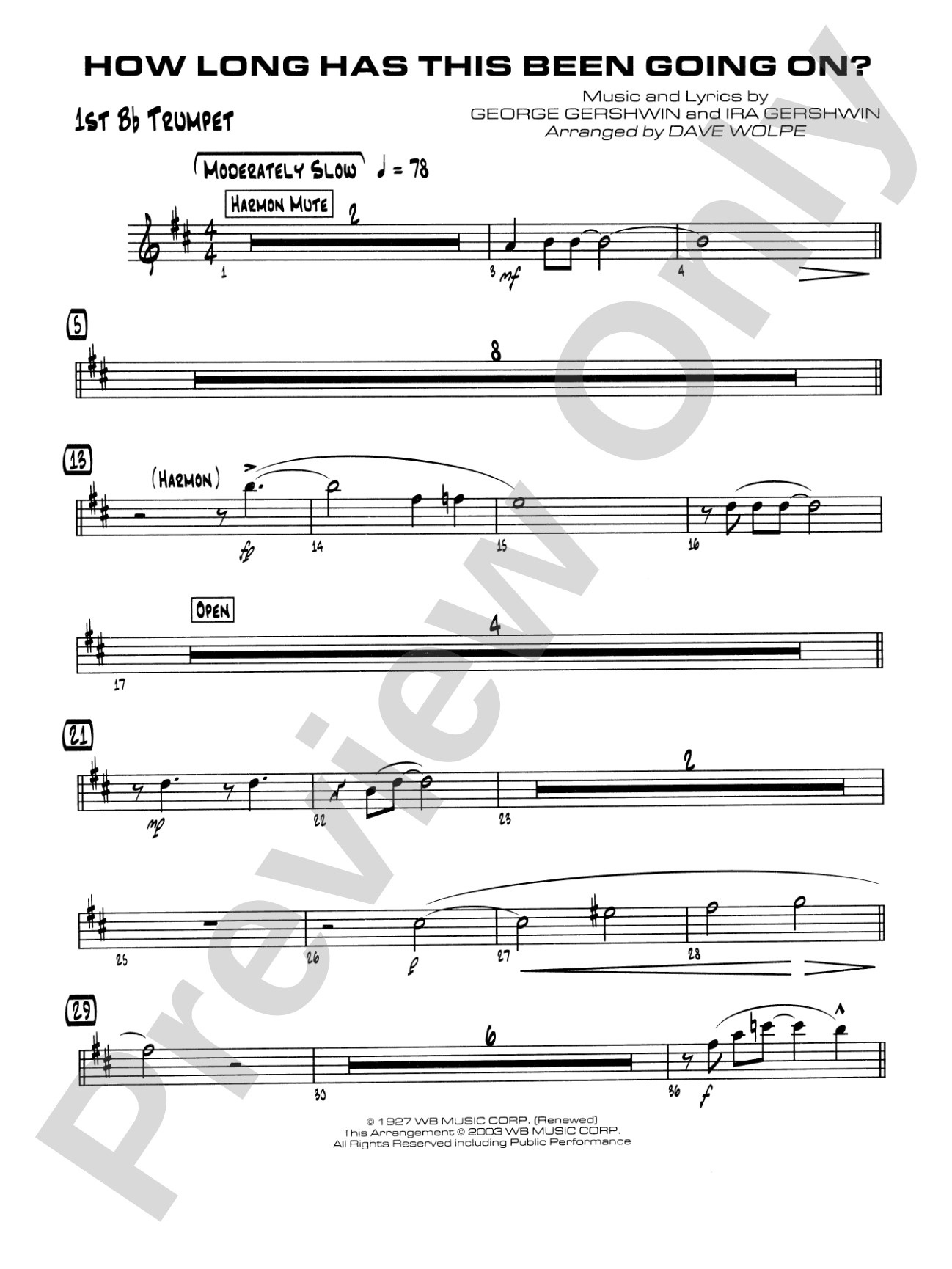 How Long Has This Been Going On: 1st B-flat Trumpet