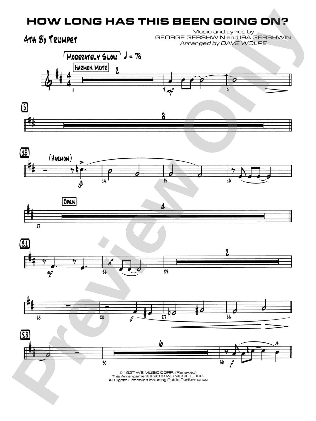 How Long Has This Been Going On: 4th B-flat Trumpet