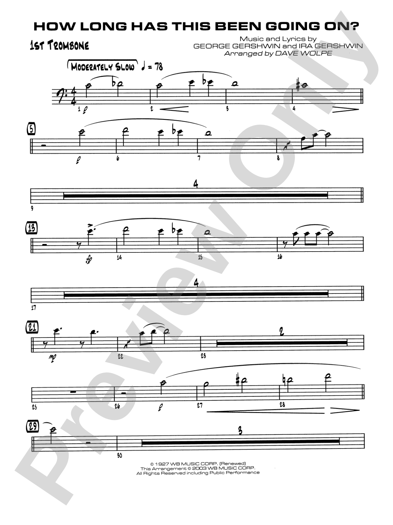 How Long Has This Been Going On: 1st Trombone