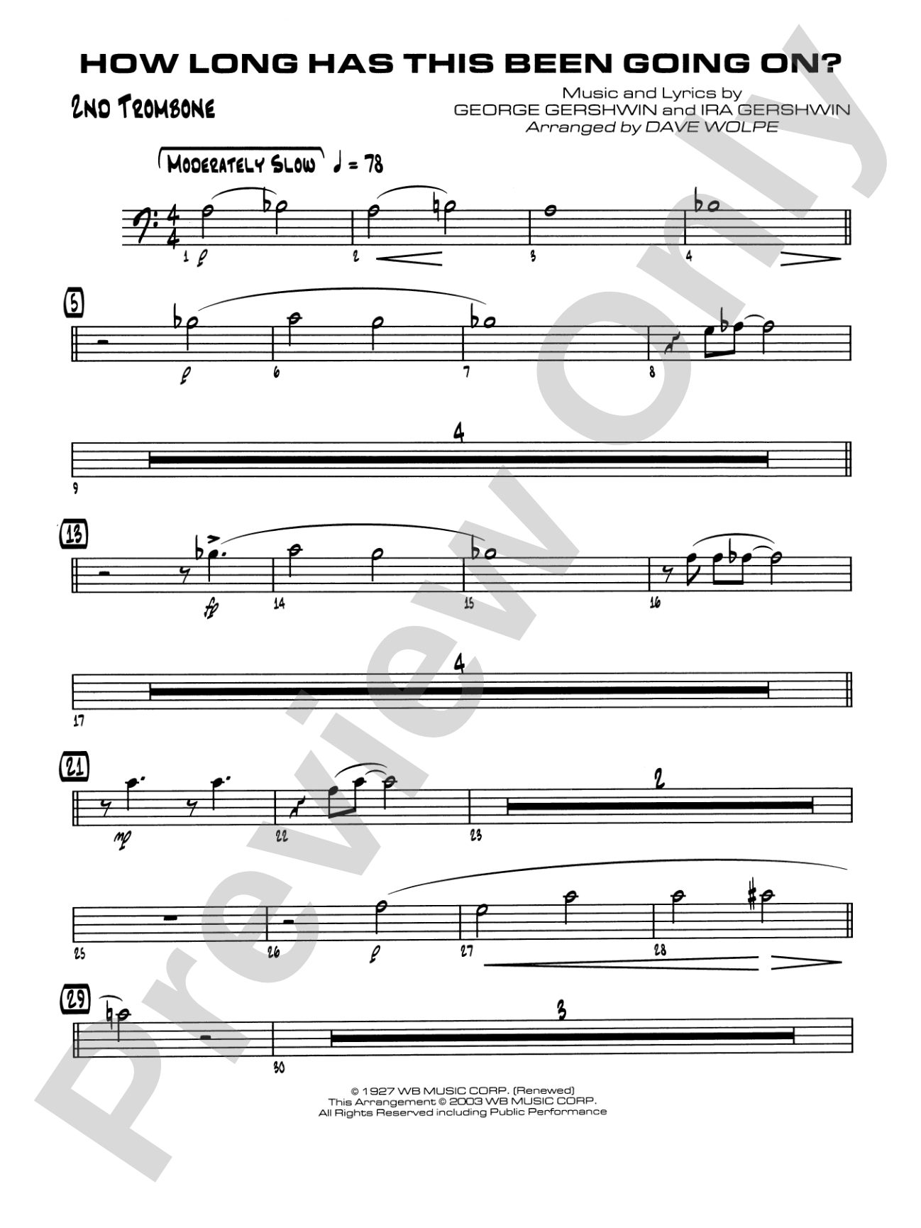 How Long Has This Been Going On: 2nd Trombone