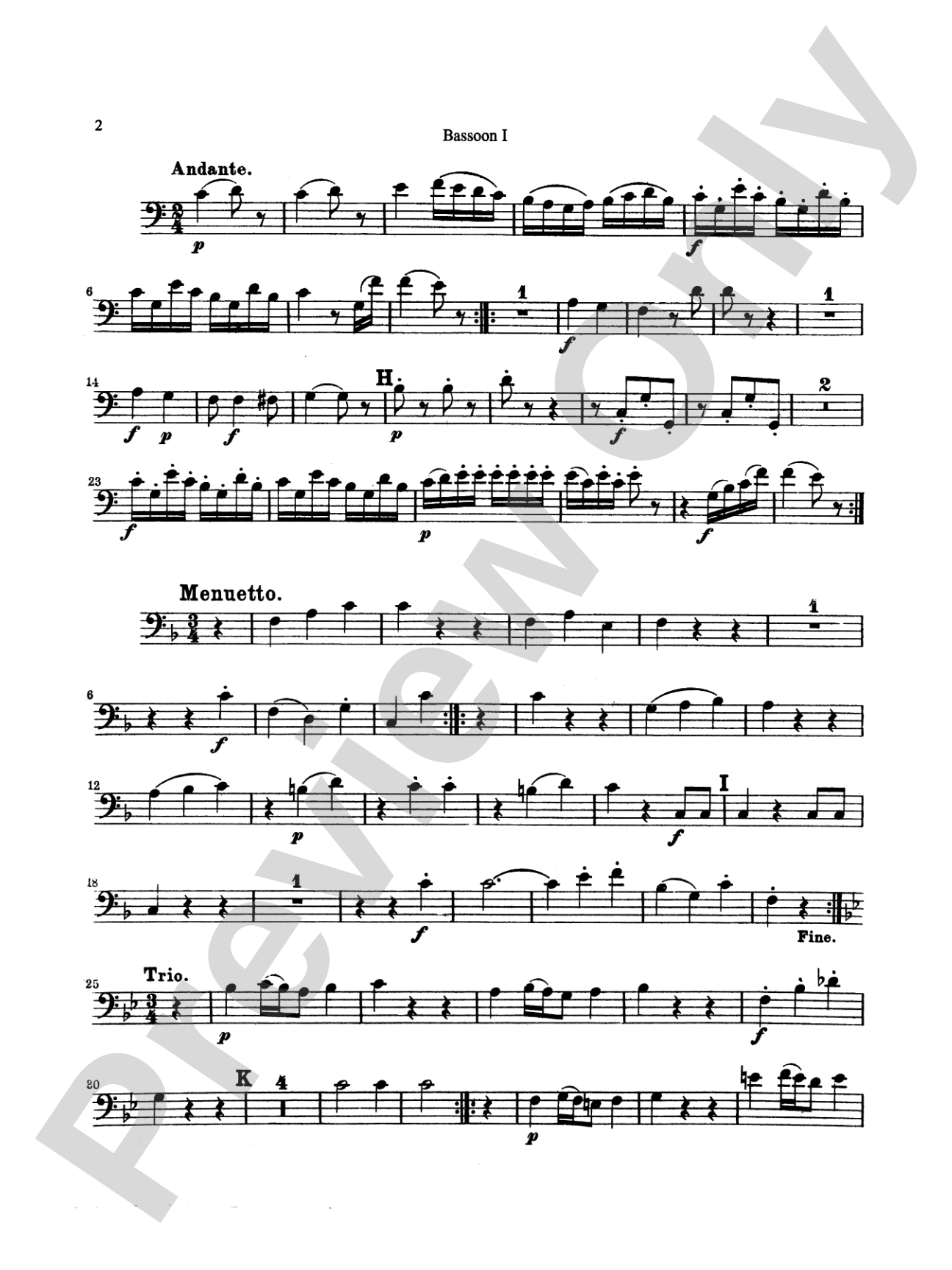 Six Divertimenti: Bassoon