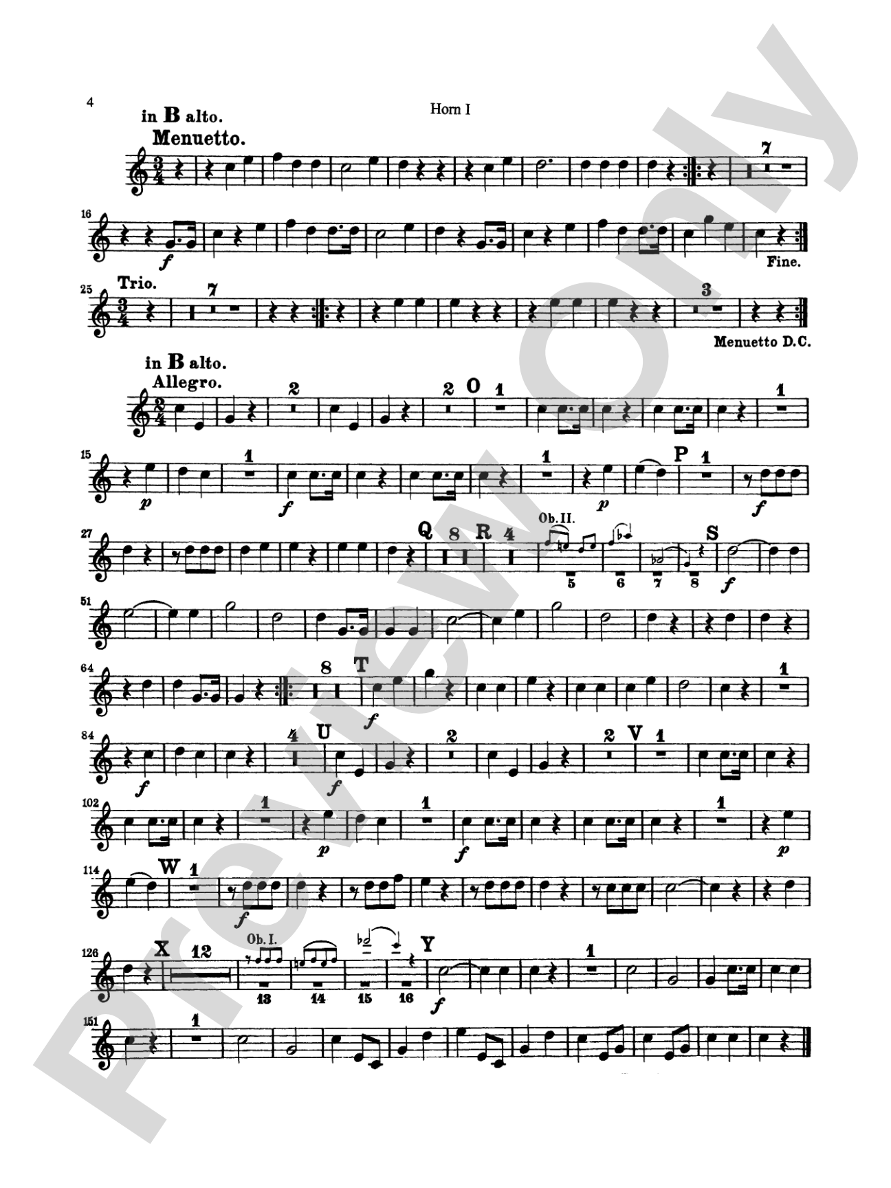 Six Divertimenti: 1st F Horn