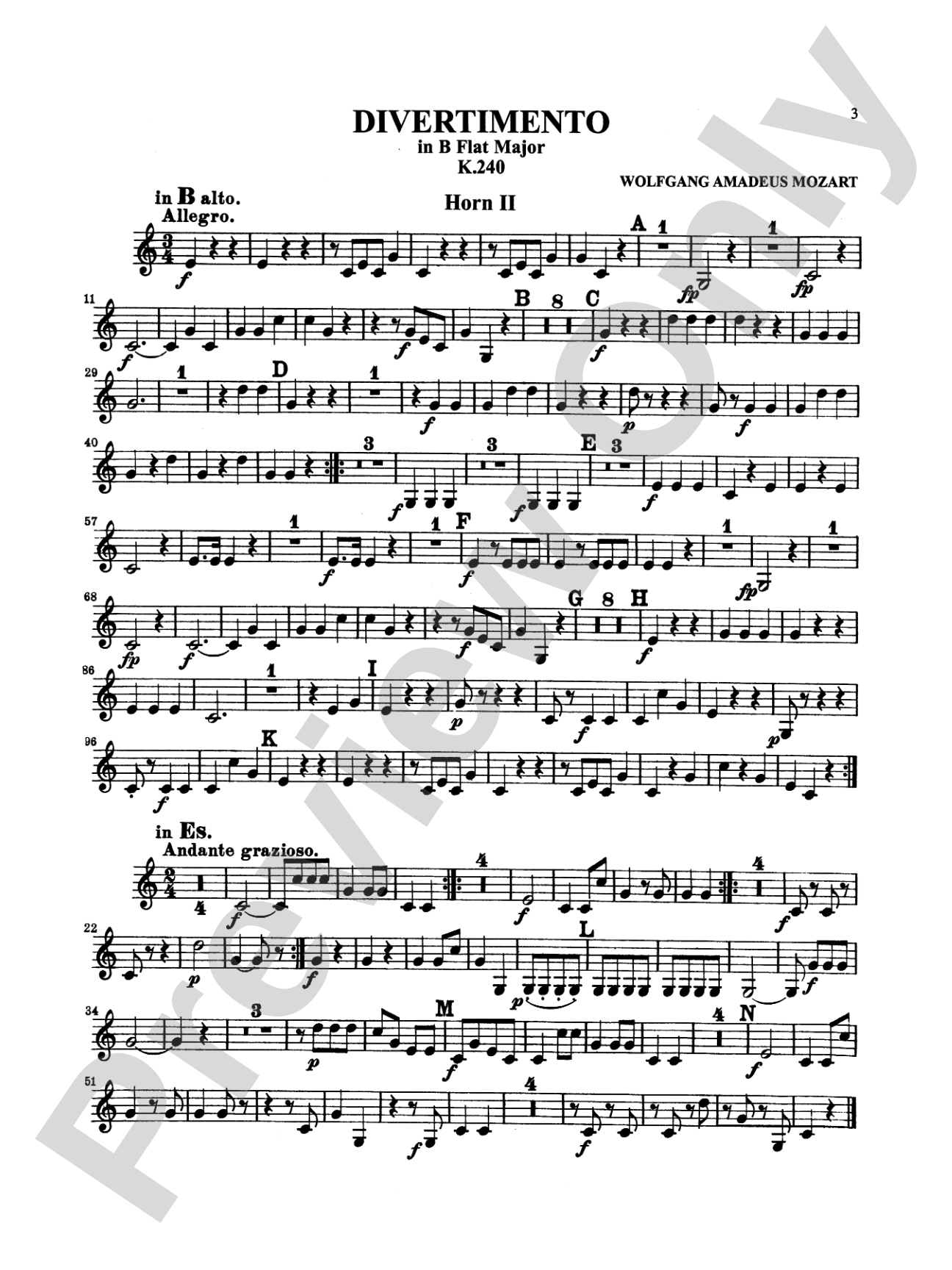Six Divertimenti: 2nd F Horn
