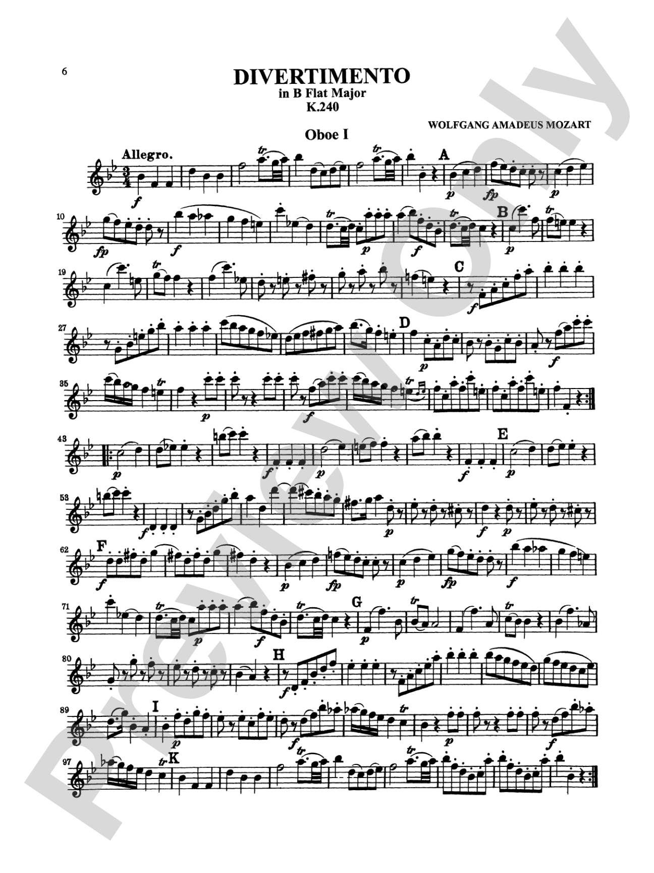 Six Divertimenti: Chamber Ensemble Book