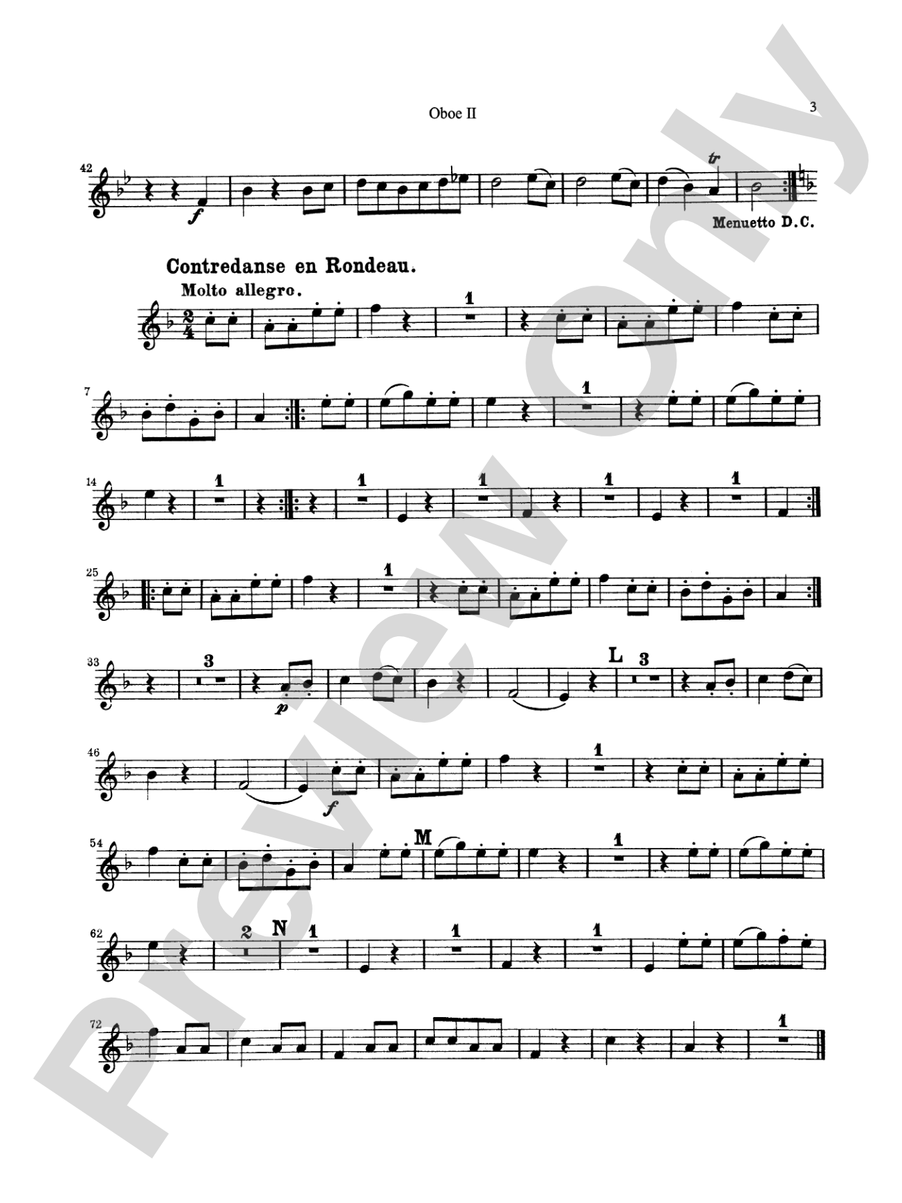 Six Divertimenti: 2nd Oboe