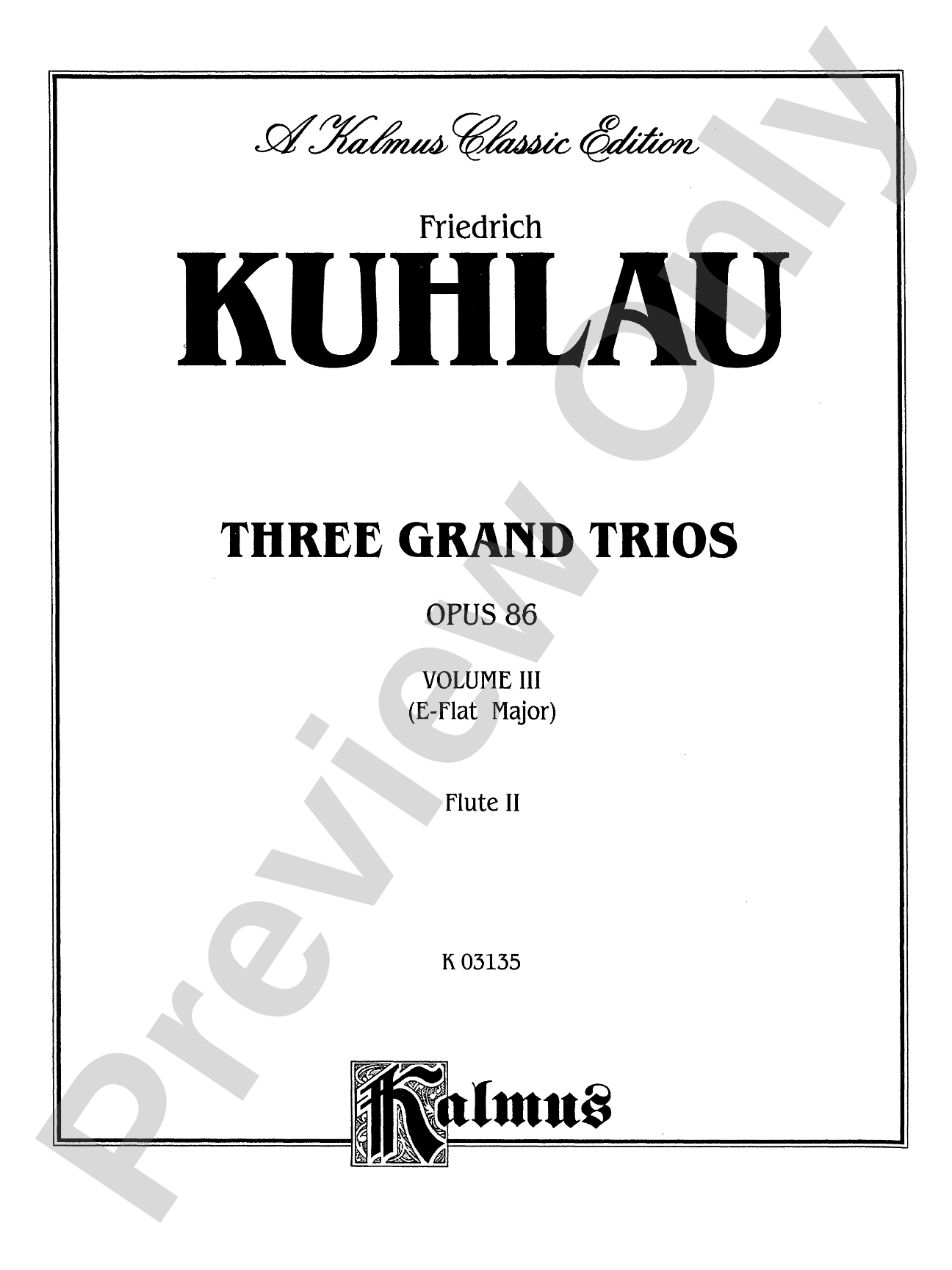 Three Grand Trios, Op. 86: 2nd Flute