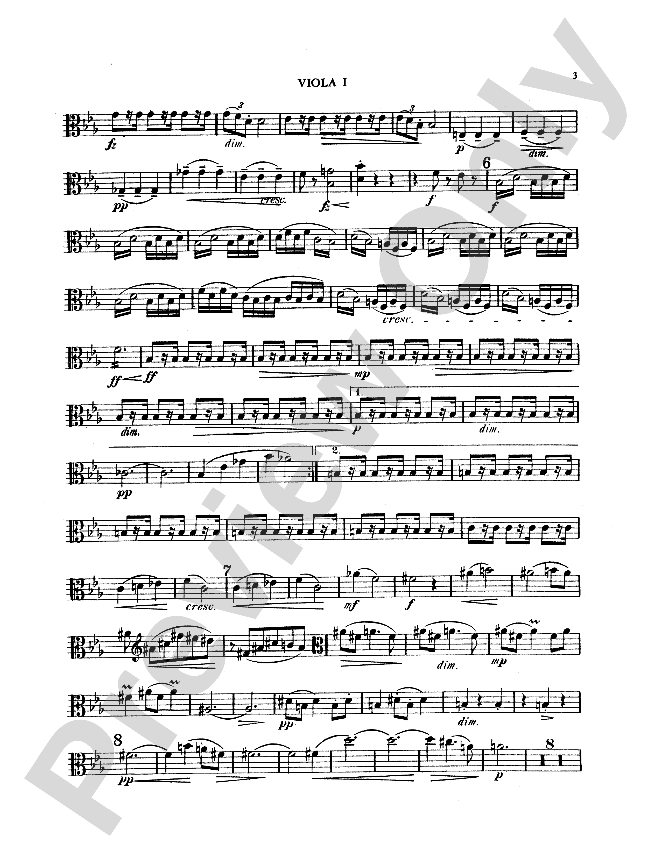 String Quintet in E-Flat Major, Op. 97: Viola