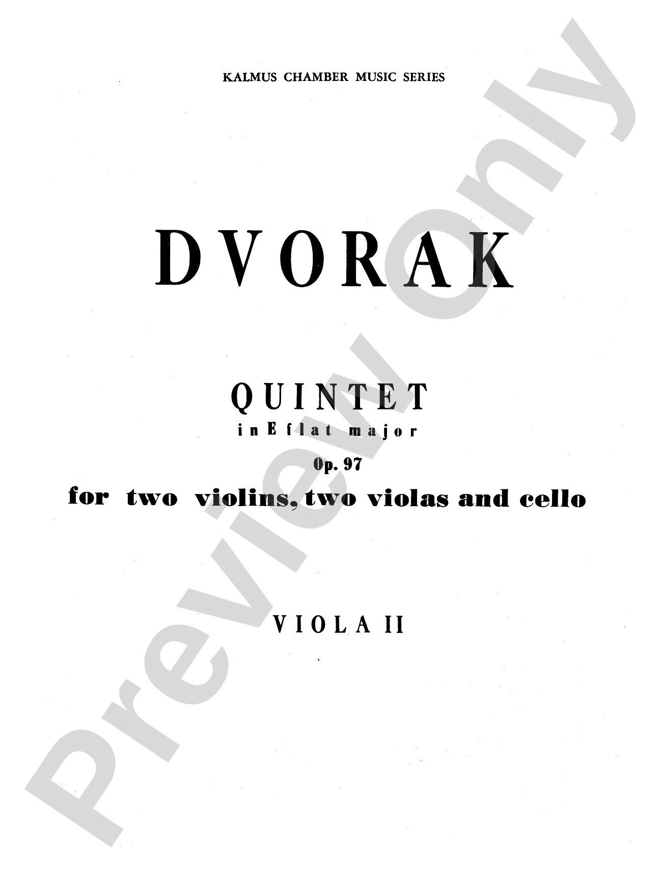 String Quintet in E-Flat Major, Op. 97: 2nd Viola