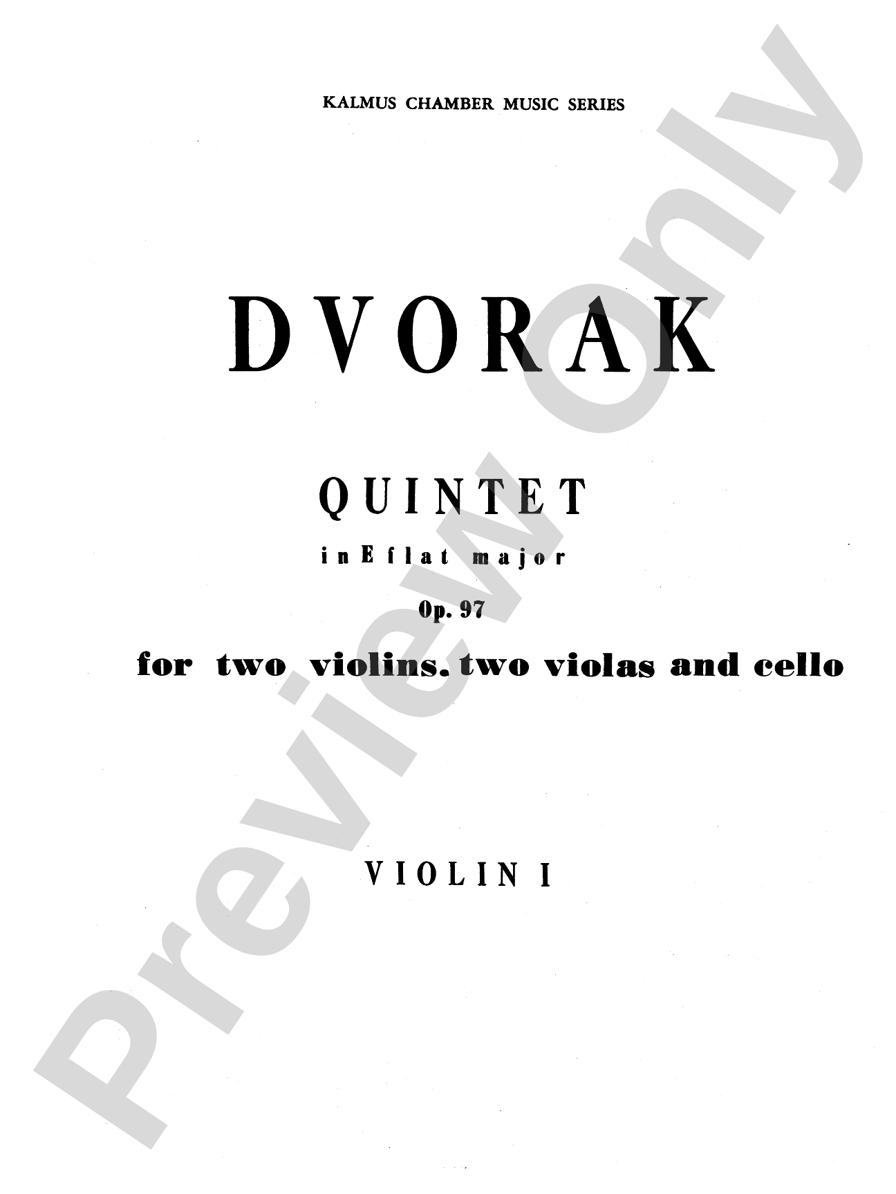 String Quintet in E-Flat Major, Op. 97: String Quintet Book