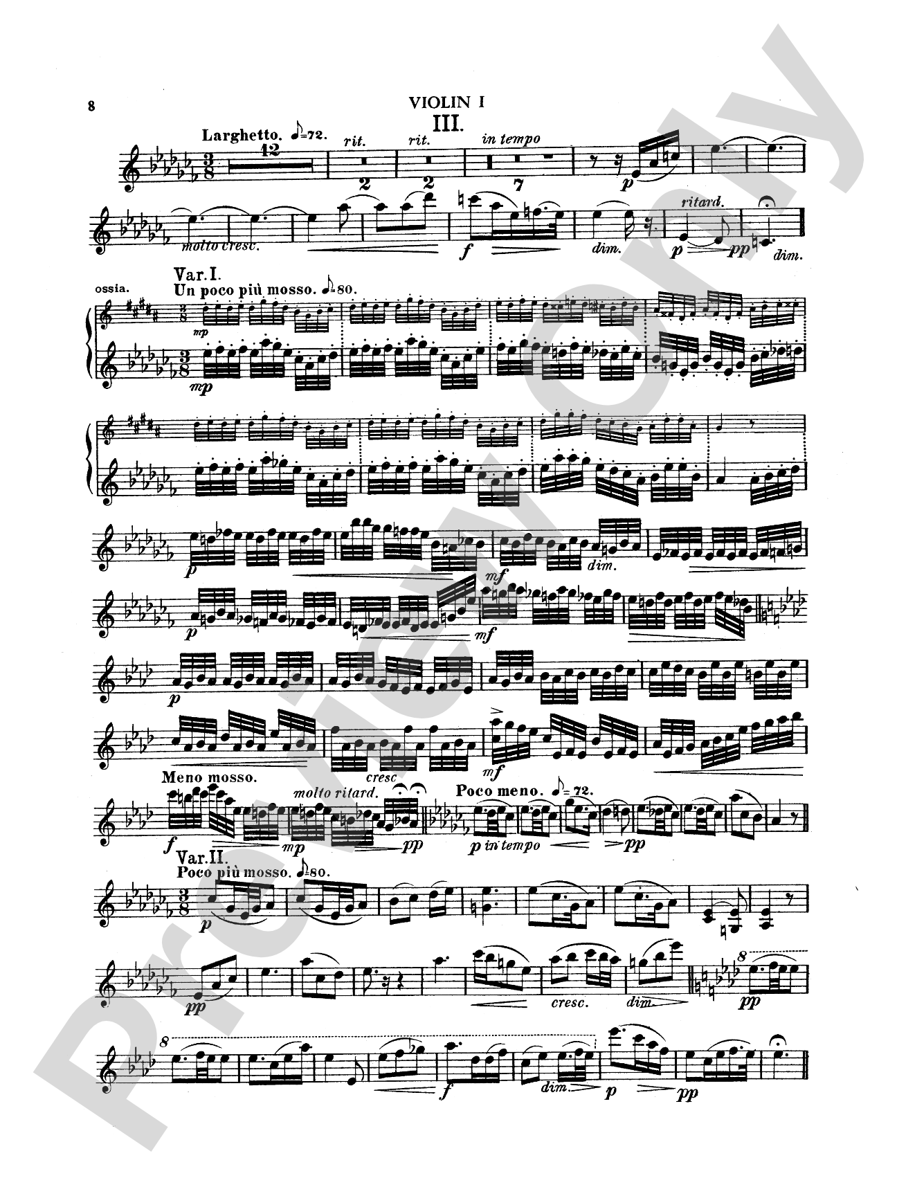 String Quintet in E-Flat Major, Op. 97: String Quintet Book