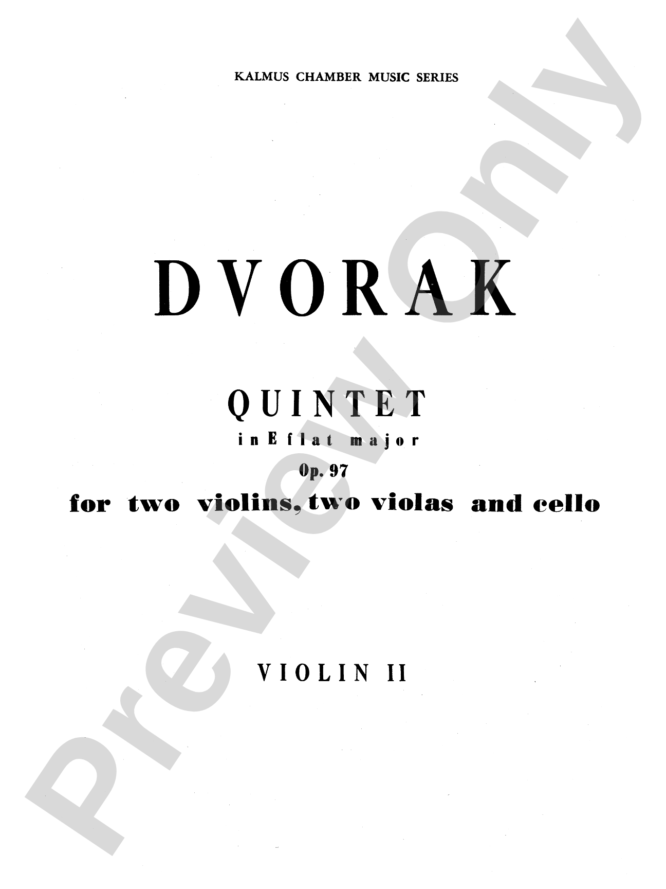 String Quintet in E-Flat Major, Op. 97: 2nd Violin