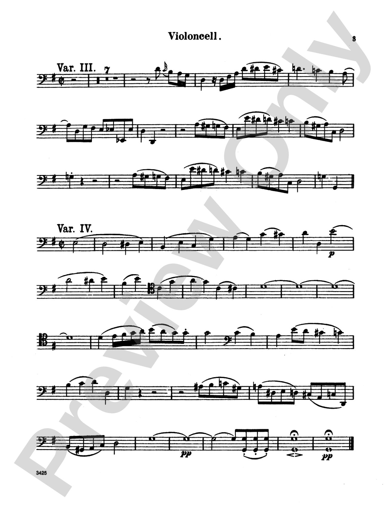 Album of Easy String Quartets, Volume I (Pieces by Bach, Haydn, Mozart, Beethoven, Schumann, Mendelssohn, and others): Cello