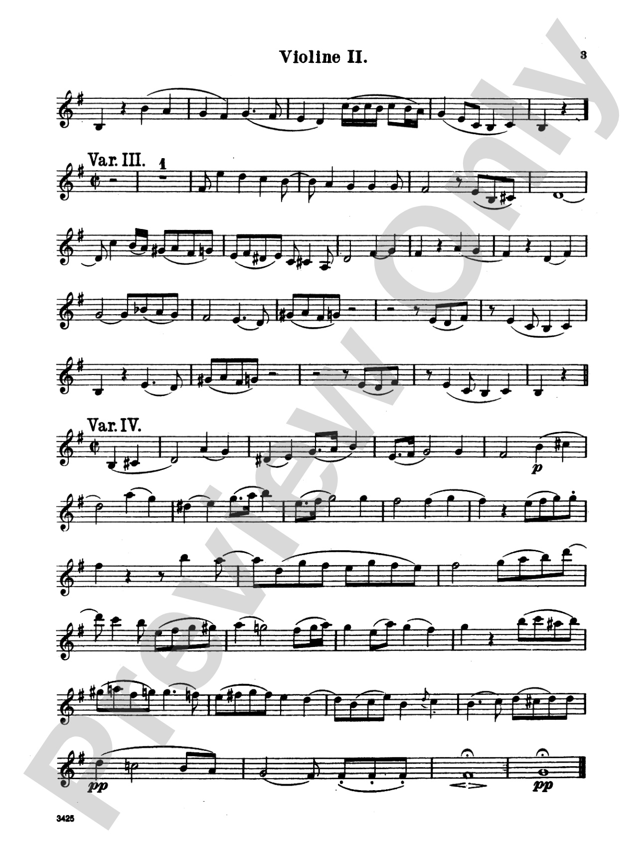 Album of Easy String Quartets, Volume I (Pieces by Bach, Haydn, Mozart, Beethoven, Schumann, Mendelssohn, and others): 2nd Violin