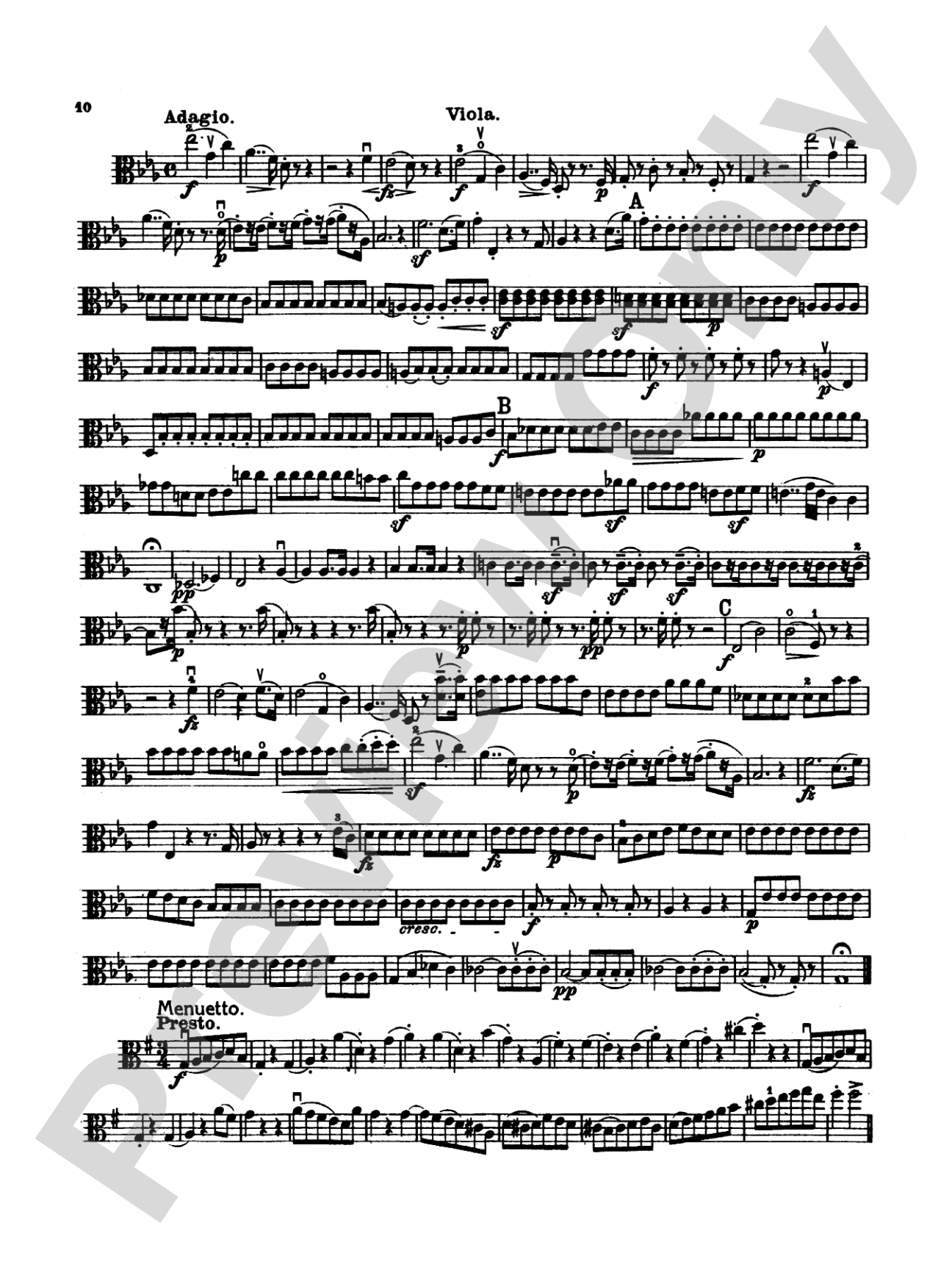 Thirty Celebrated String Quartets, Volume I - Op. 9, No. 2; Op. 17, No. 5; Op. 50, No. 6; Op. 54, Nos. 1, 2, 3; Op. 64, Nos. 2, 3, 4; Op. 74, Nos. 1, 2, 3; Op. 77, Nos. 1, 2: Viola