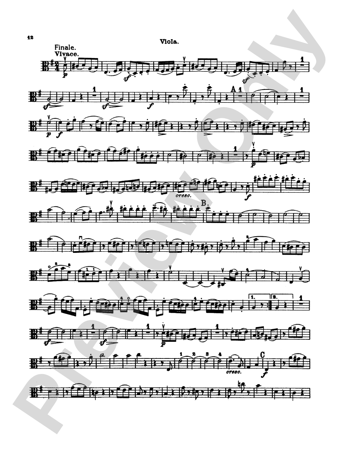 Thirty Celebrated String Quartets, Volume I - Op. 9, No. 2; Op. 17, No. 5; Op. 50, No. 6; Op. 54, Nos. 1, 2, 3; Op. 64, Nos. 2, 3, 4; Op. 74, Nos. 1, 2, 3; Op. 77, Nos. 1, 2: Viola